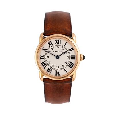 Ronde de Cartier 2886, orologio solo tempo al quarzo in oro rosa 18kt