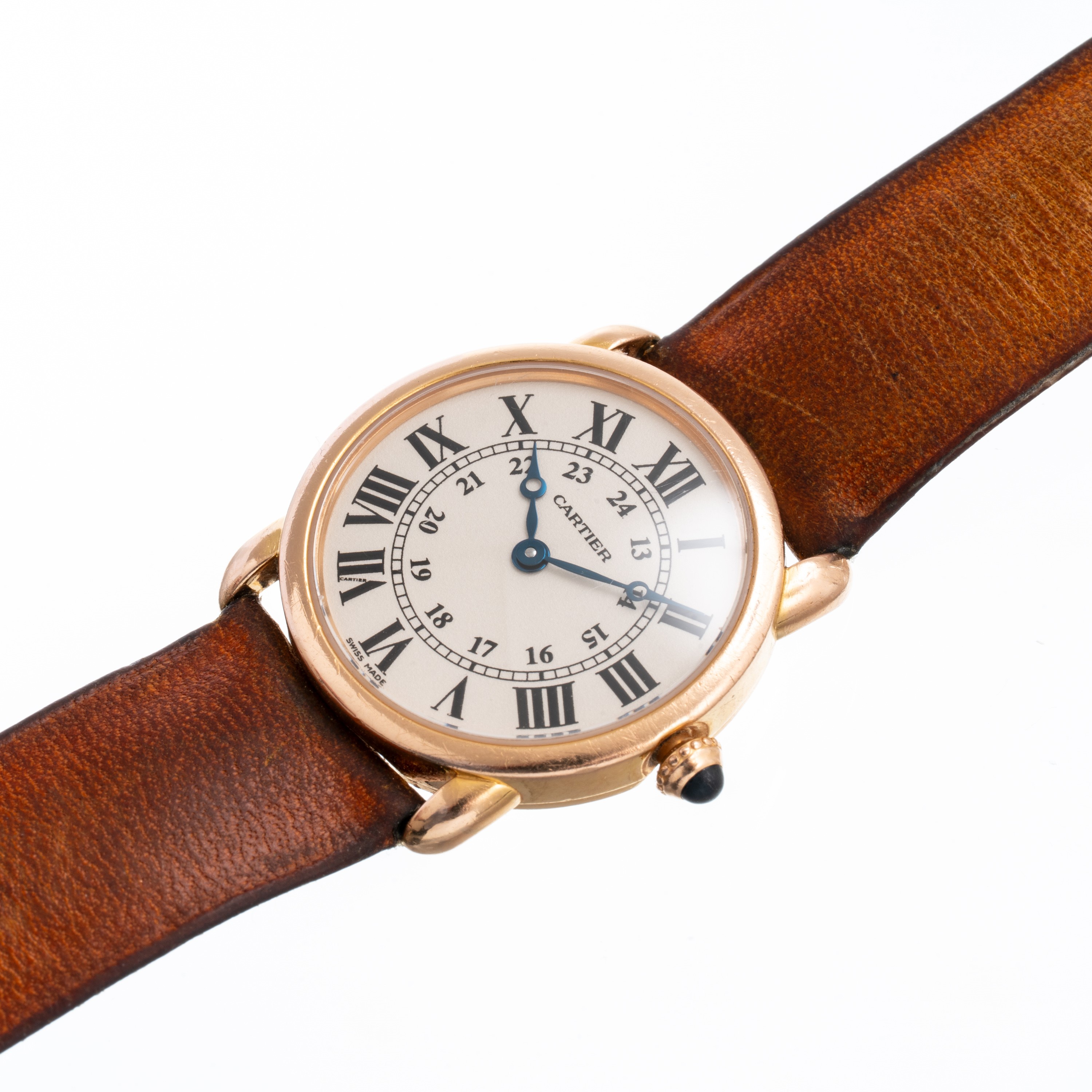 Ronde de Cartier 2886, orologio solo tempo al quarzo in oro rosa 18kt