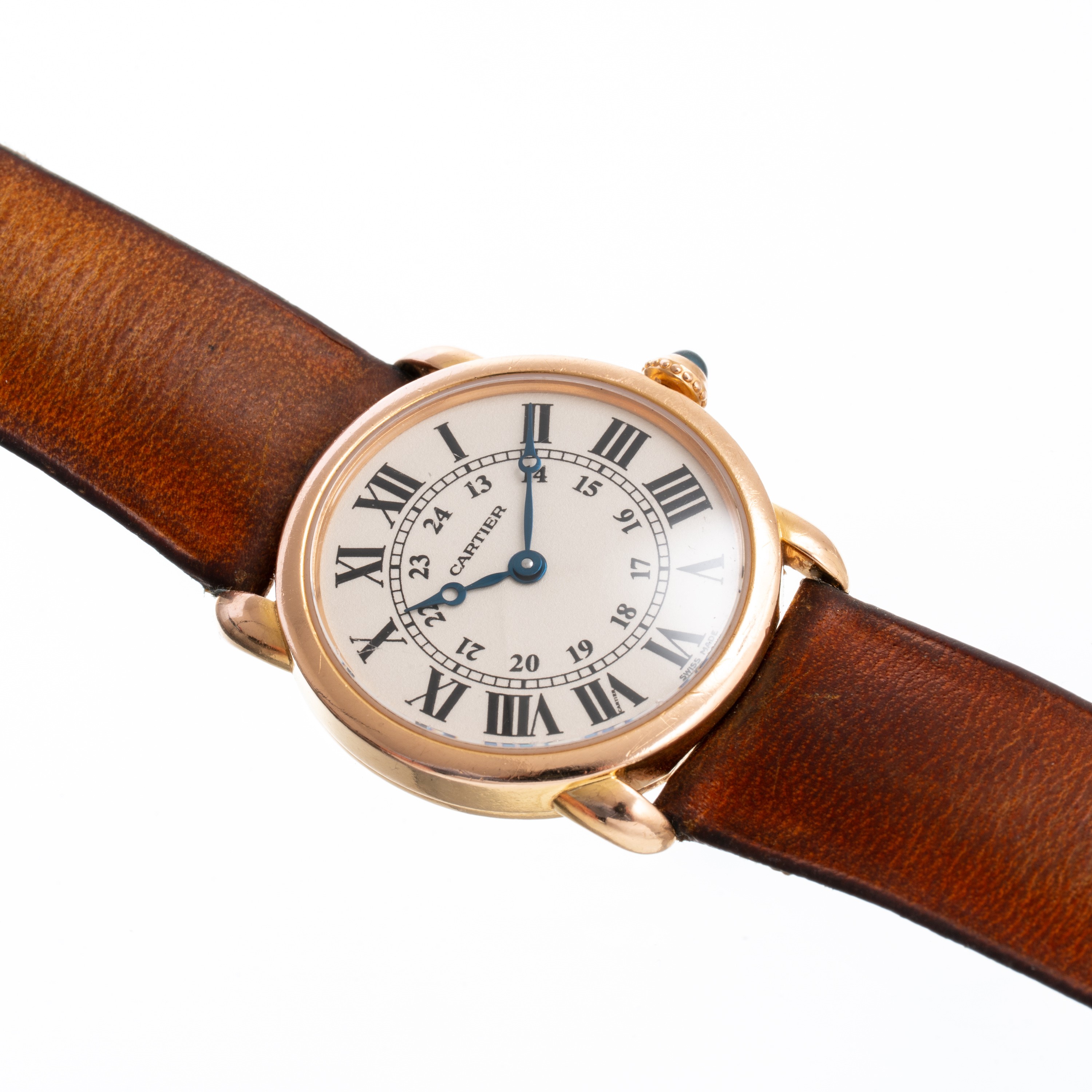 Ronde de Cartier 2886, orologio solo tempo al quarzo in oro rosa 18kt