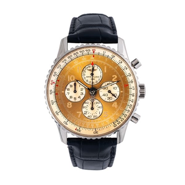 BREITLING - BREITLING - NAVITIMER AIRBORNE CRONOGRAFO A CARICA MANUALE IN ACCIAIO CON DATARIO AD ORE DODICI E QUADRANTE TROPICALE