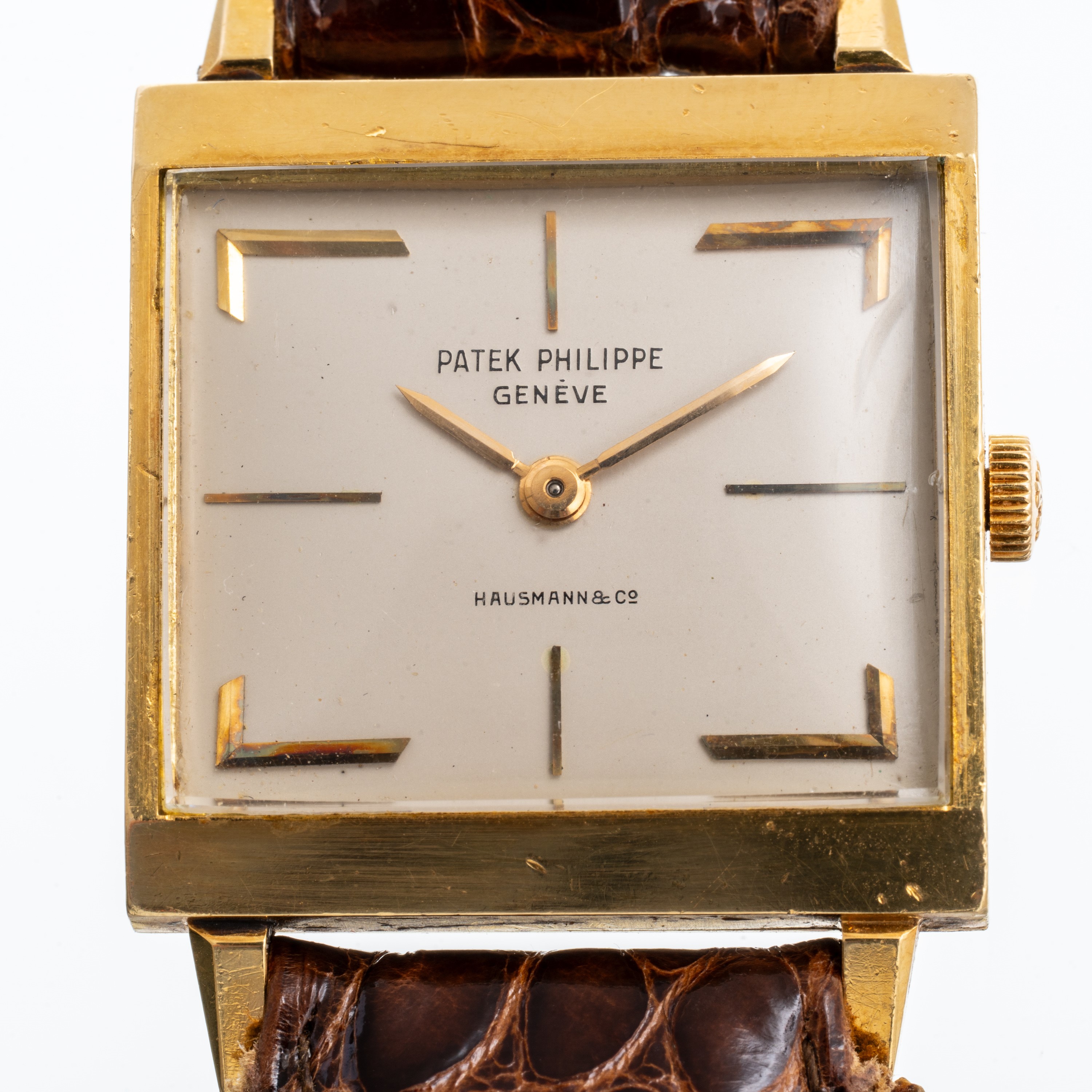 Patek Philippe - Cioccolatone ref. 3406, orologio solo tempo in oro giallo 18 kt con quadrante ar...