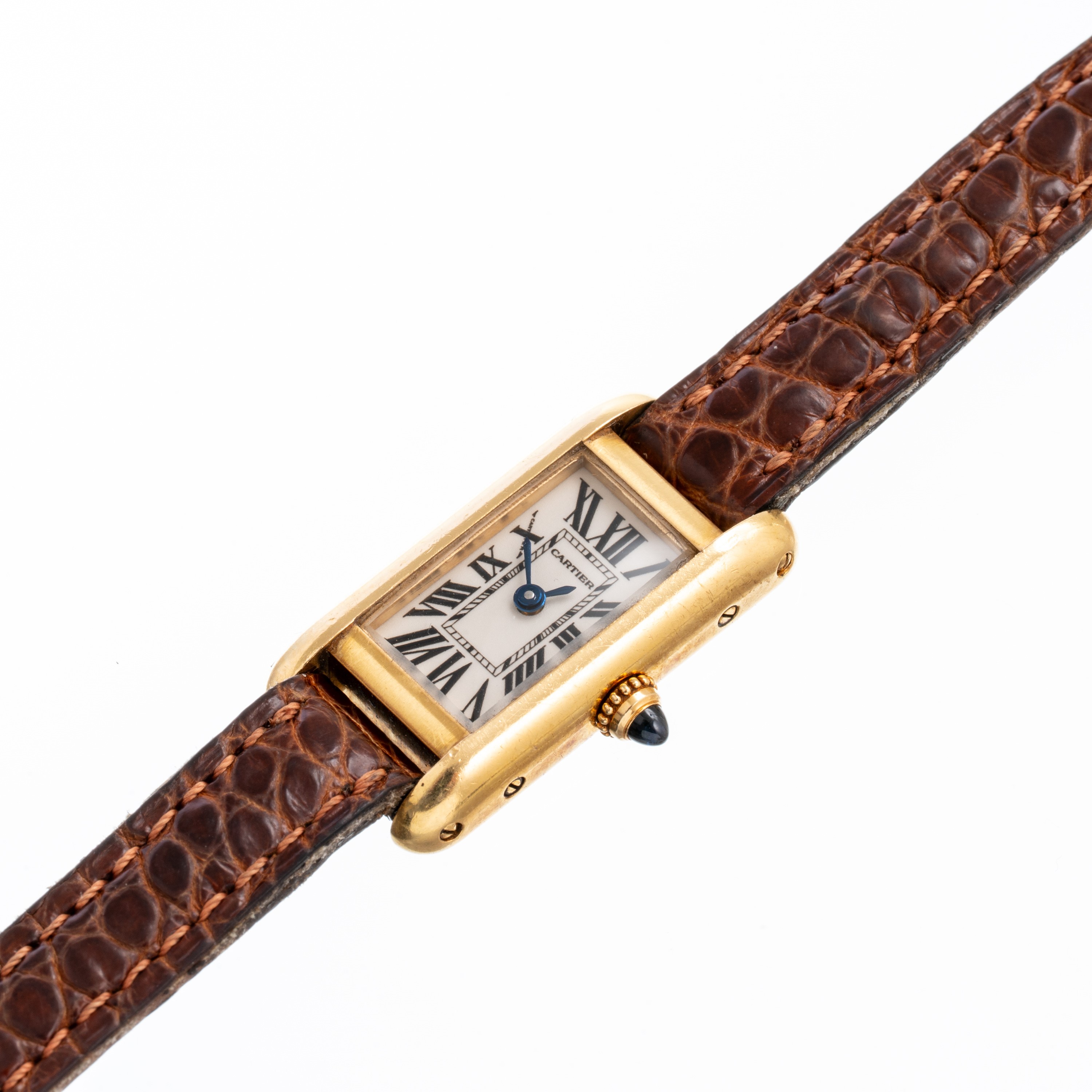 Cartier - Tank Allongé Mini 2443, orologio solo tempo al quarzo in oro giallo 18 kt