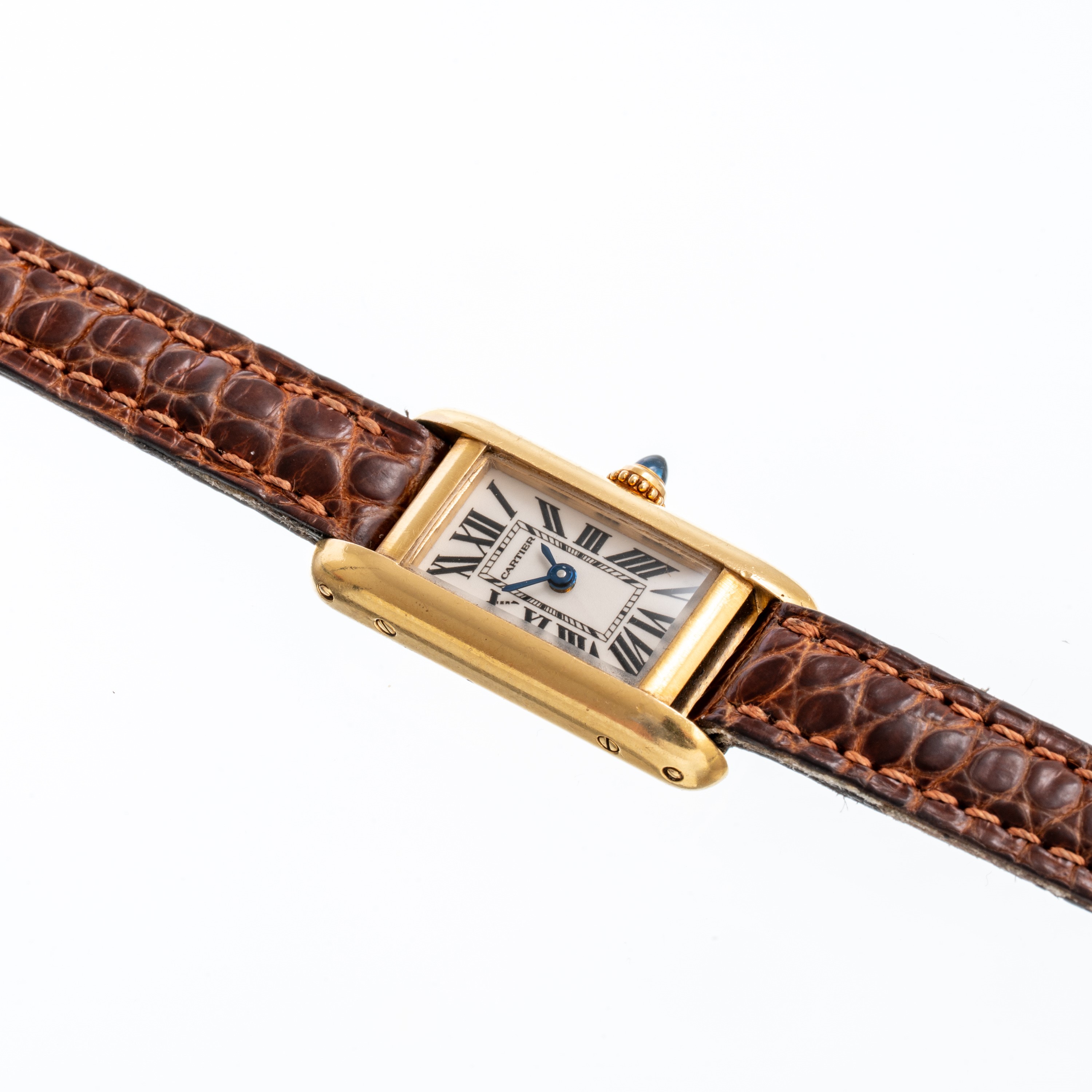 Cartier - Tank Allongé Mini 2443, orologio solo tempo al quarzo in oro giallo 18 kt