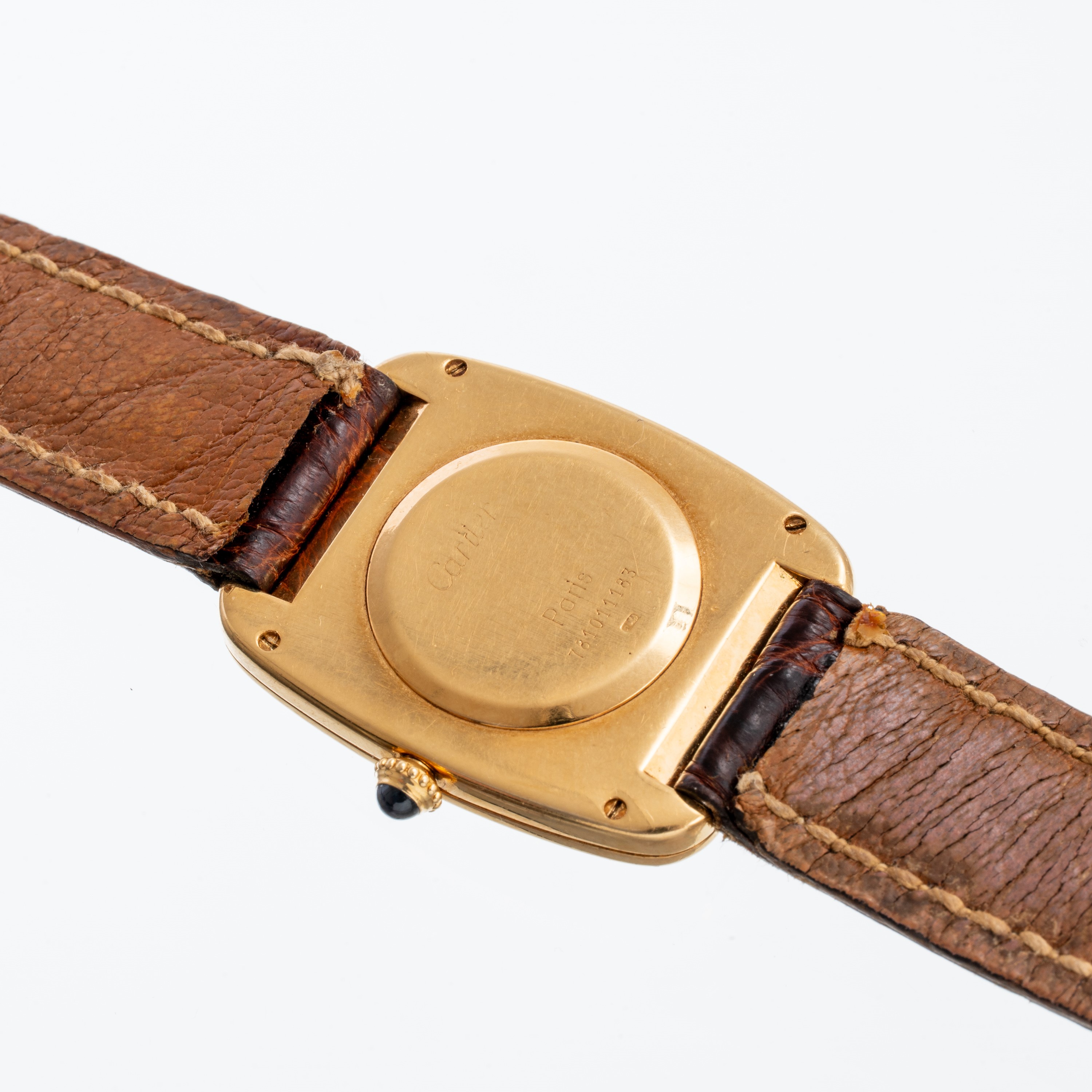 Cartier - Orologio solo tempo a carica manuale Fabergé in oro giallo 18 kt con quadrante bianco