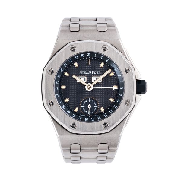 AUDEMARS PIGUET - AUDEMARS PIGUET - ROYAL OAK OFFSHORE TRIPLE CALENDAR OROLOGIO A CARICA AUTOMATICA IN ACCIAIO TRIPLO CALENDARIO CON QUADRANTE BLU