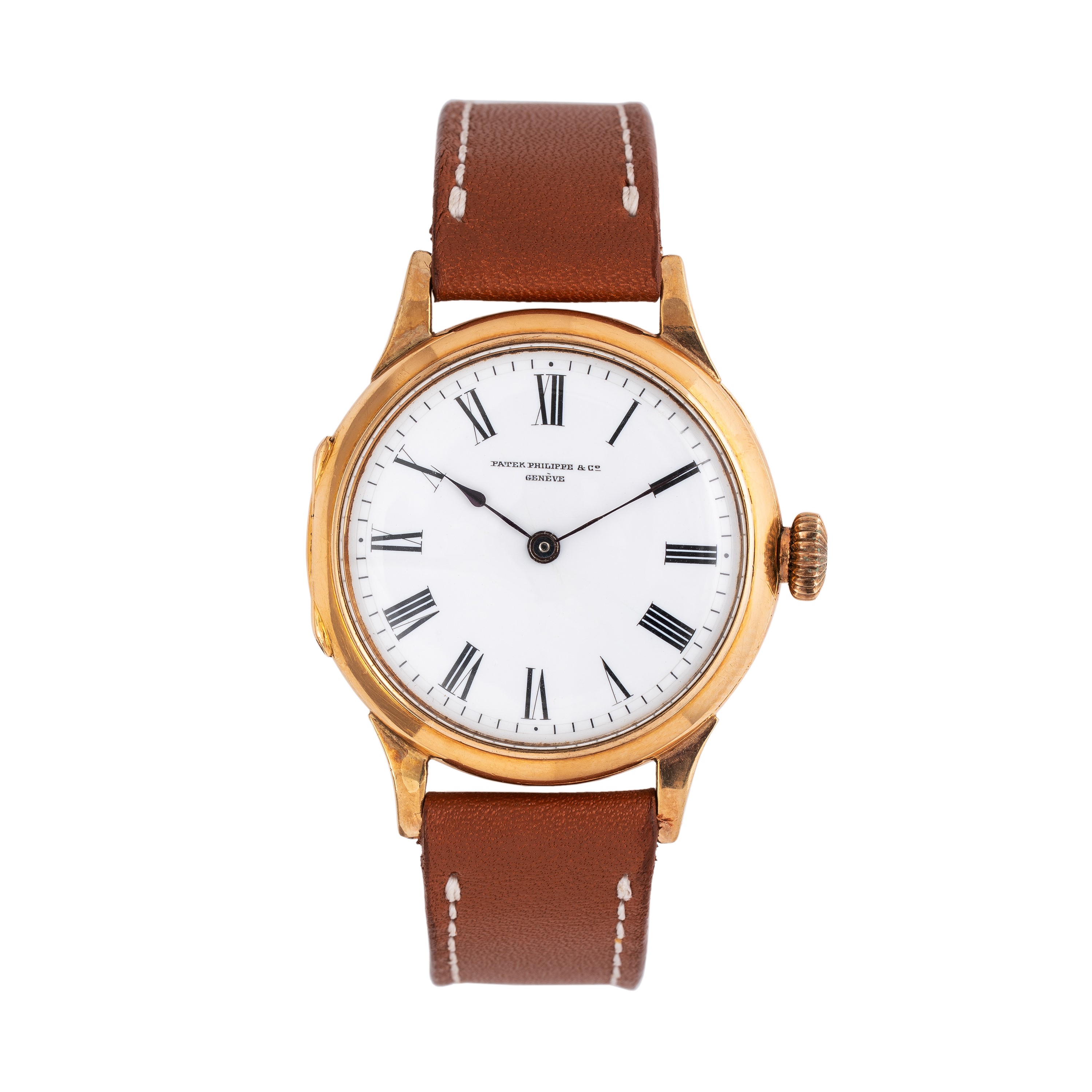 Patek Philippe - Orologio da polso “Solo tempo”, carica manuale, oro rosa 18 kt
