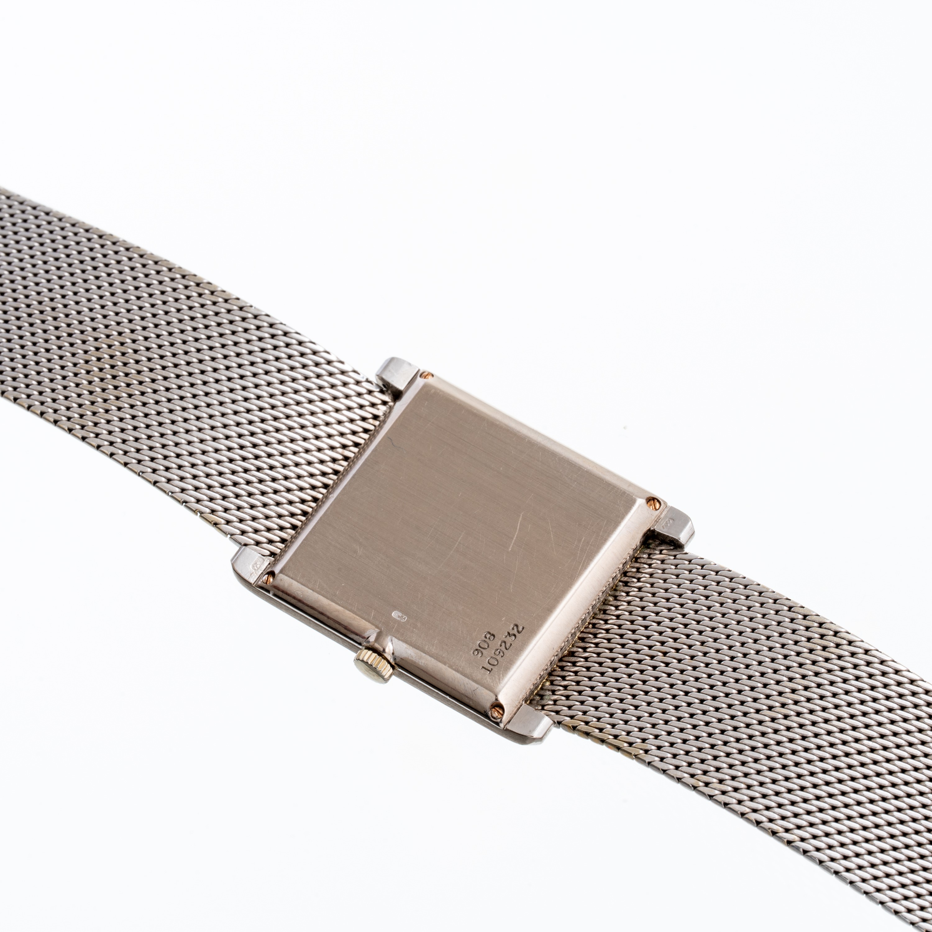Piaget - Tank (Ref. 908) orologio solo tempo a carica manuale in oro bianco 18 kt con bracciale i...
