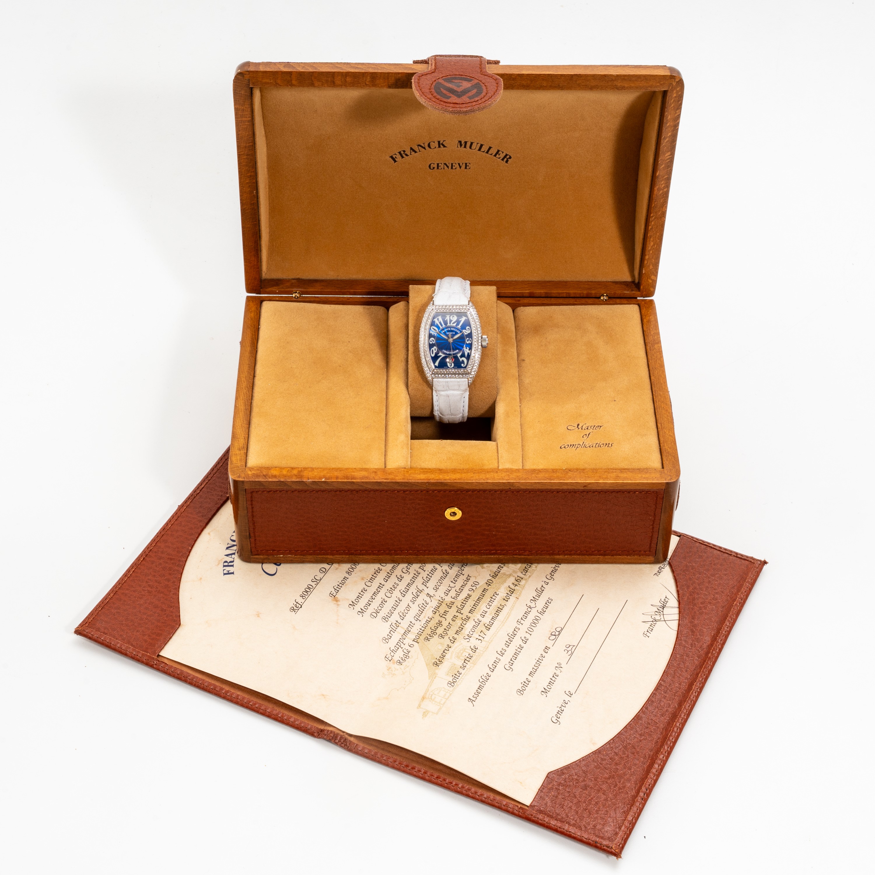 Franck Muller - Conquistador 8000 SC D, orologio solo tempo automatico in oro bianco 18 kt con di...