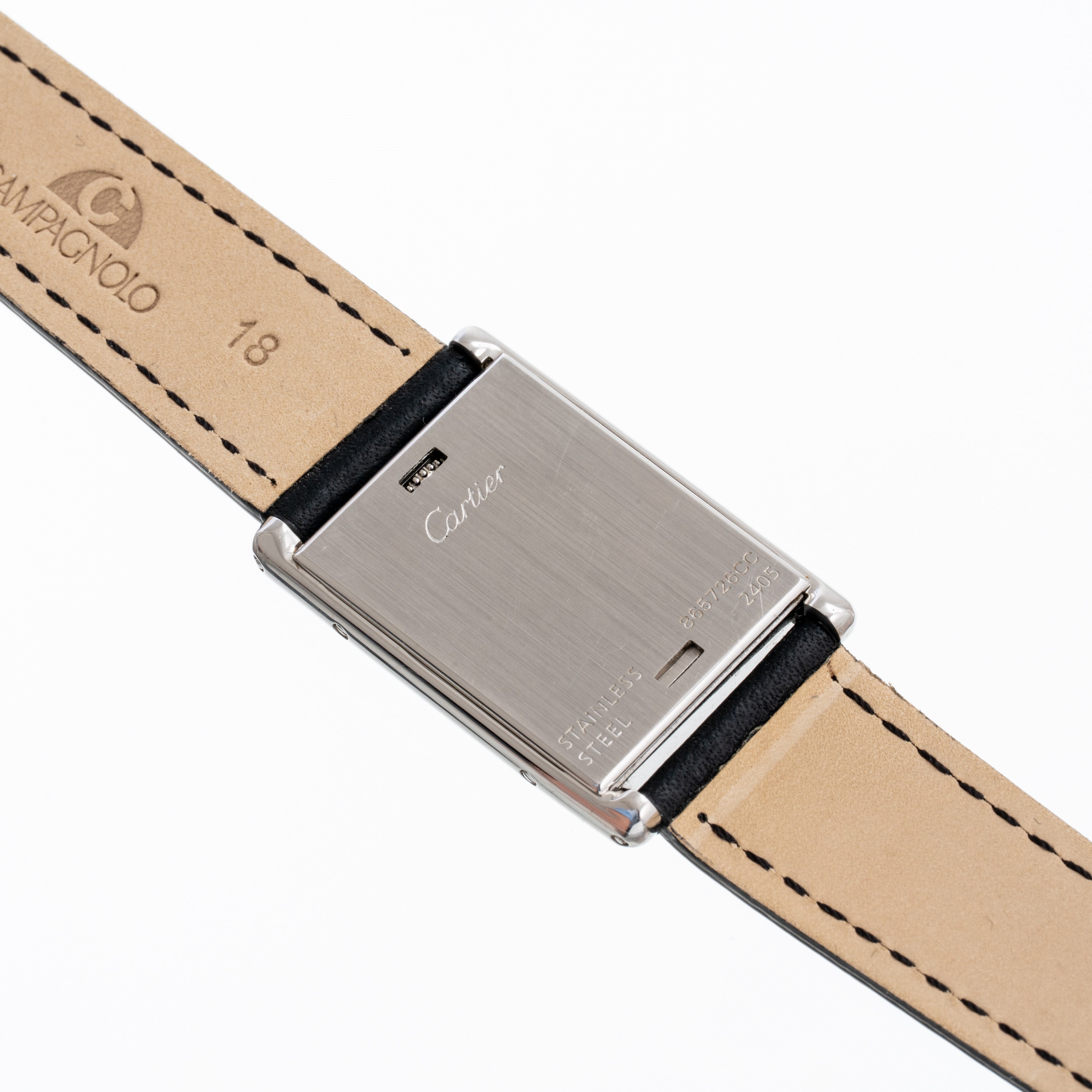 Cartier - Basculante 2405 — orologio solo tempo in acciaio al quarzo, cassa reversibile