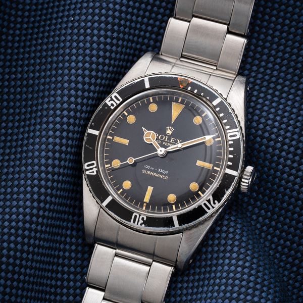 ROLEX - ROLEX - SUBMARINER OROLOGIO SUBACQUEO IN ACCIAIO A CARICA AUTOMATICA CON BRACCIALE RIVETTI