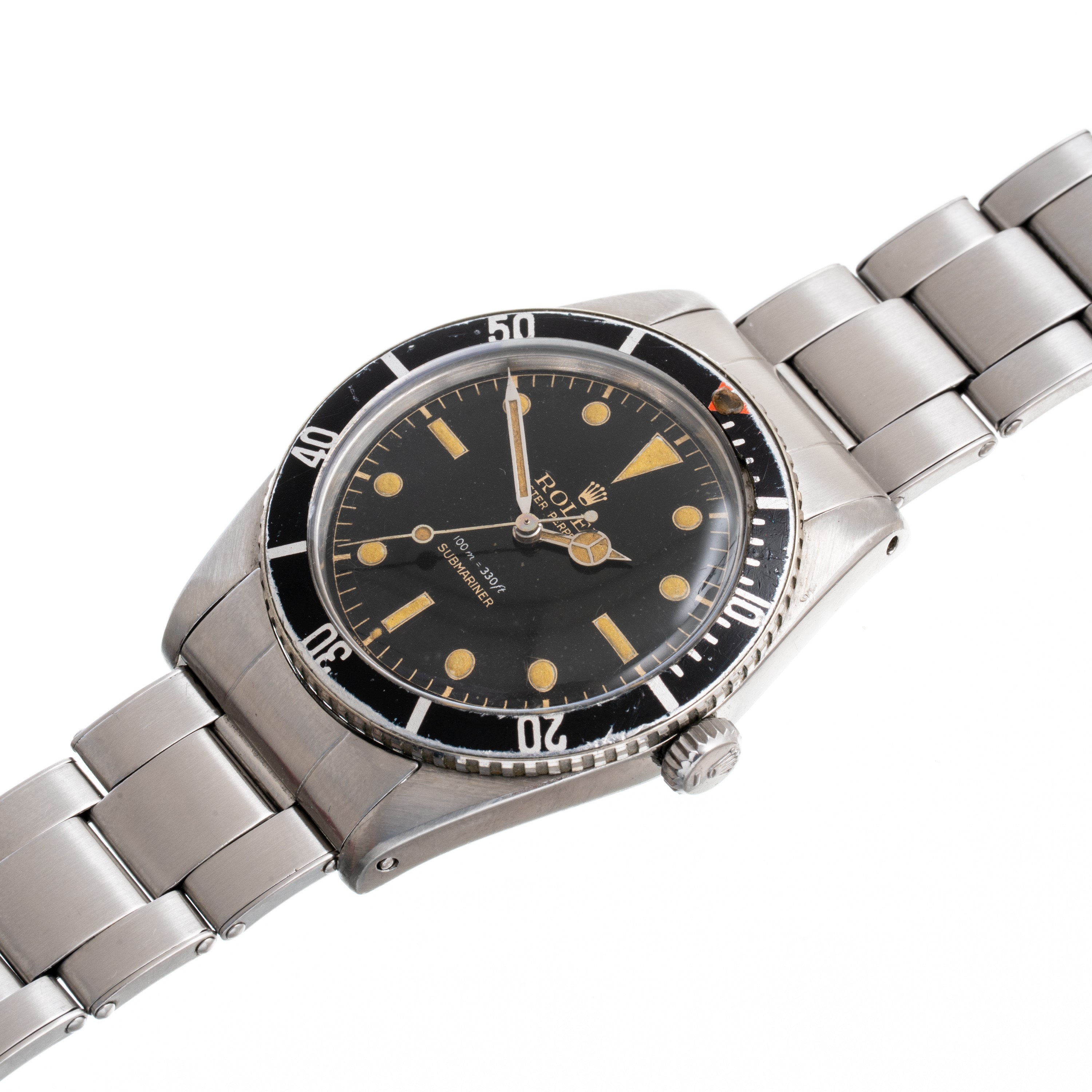 Rolex - Submariner ref. 6536-1 1958. Orologio subacqueo automatico in acciaio con quadrante nero ...
