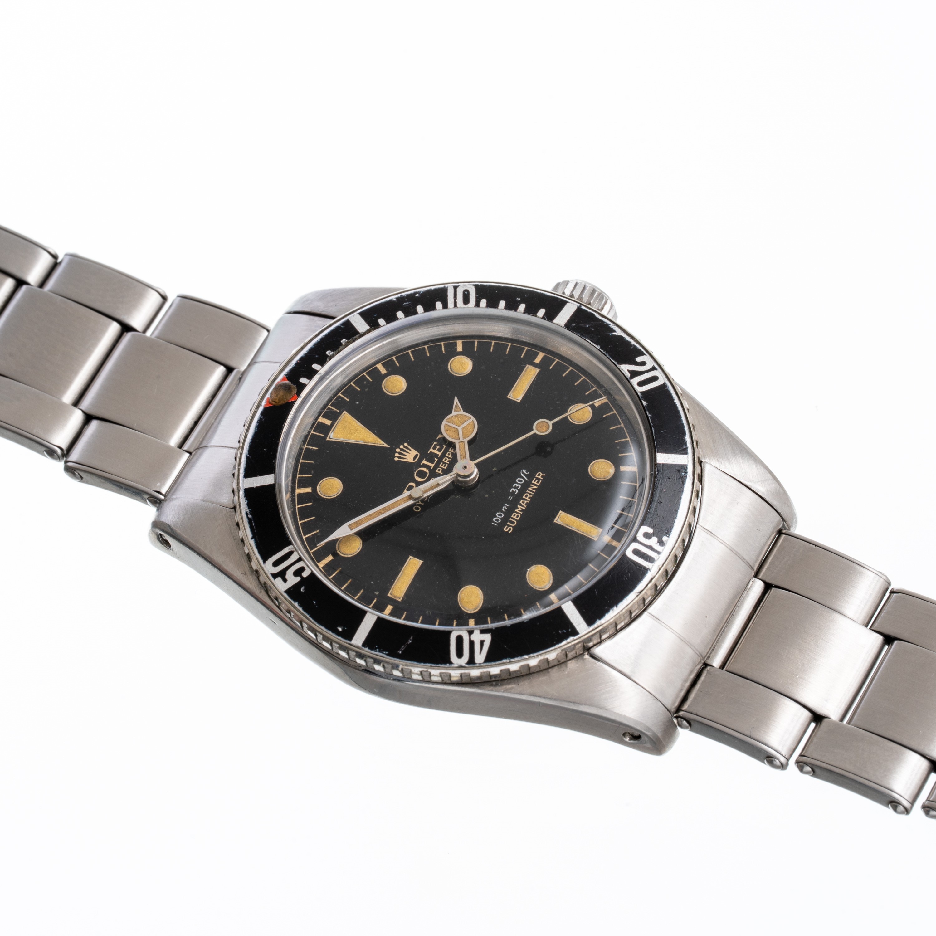 Rolex - Submariner ref. 6536-1 1958. Orologio subacqueo automatico in acciaio con quadrante nero ...