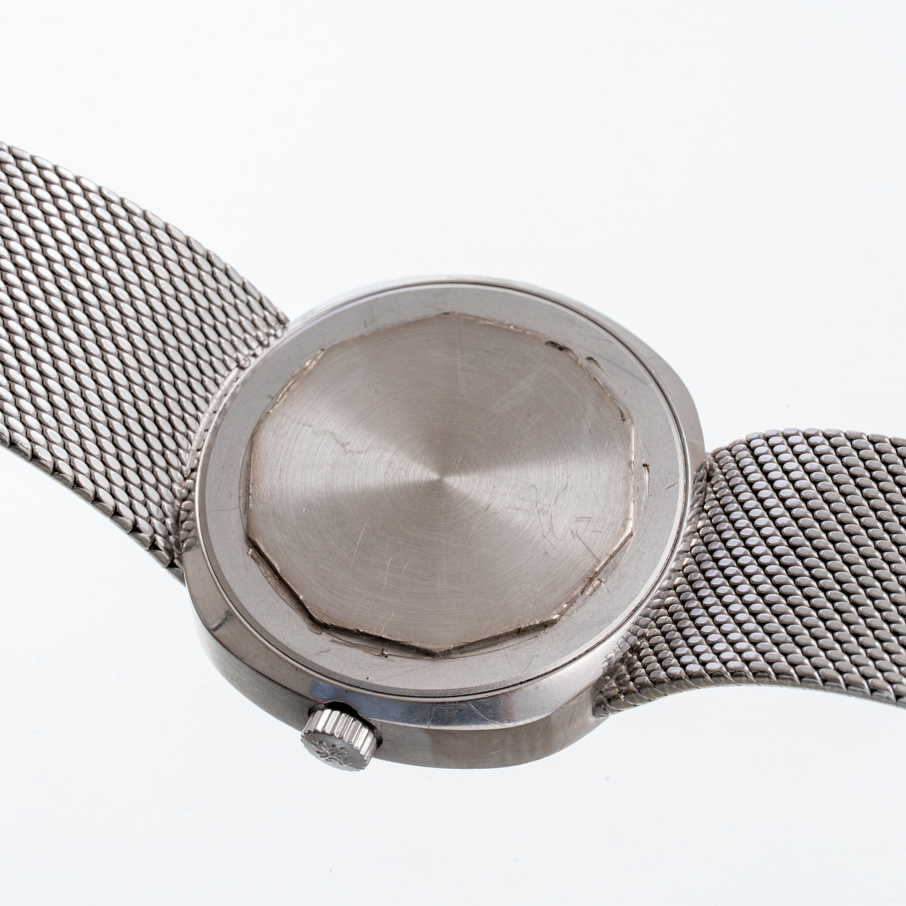 Patek Philippe - Beta 21 — orologio solo tempo al quarzo in oro bianco 18 kt con quadrante blu “S...