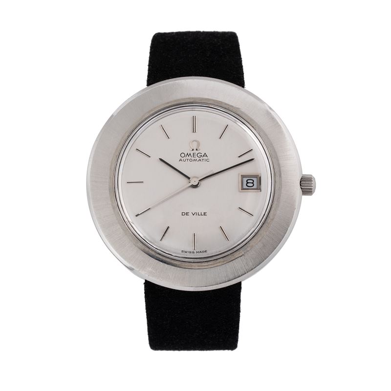 Omega - Disco Volante, orologio solo tempo automatico in acciaio con quadrante grigio (anni '70)