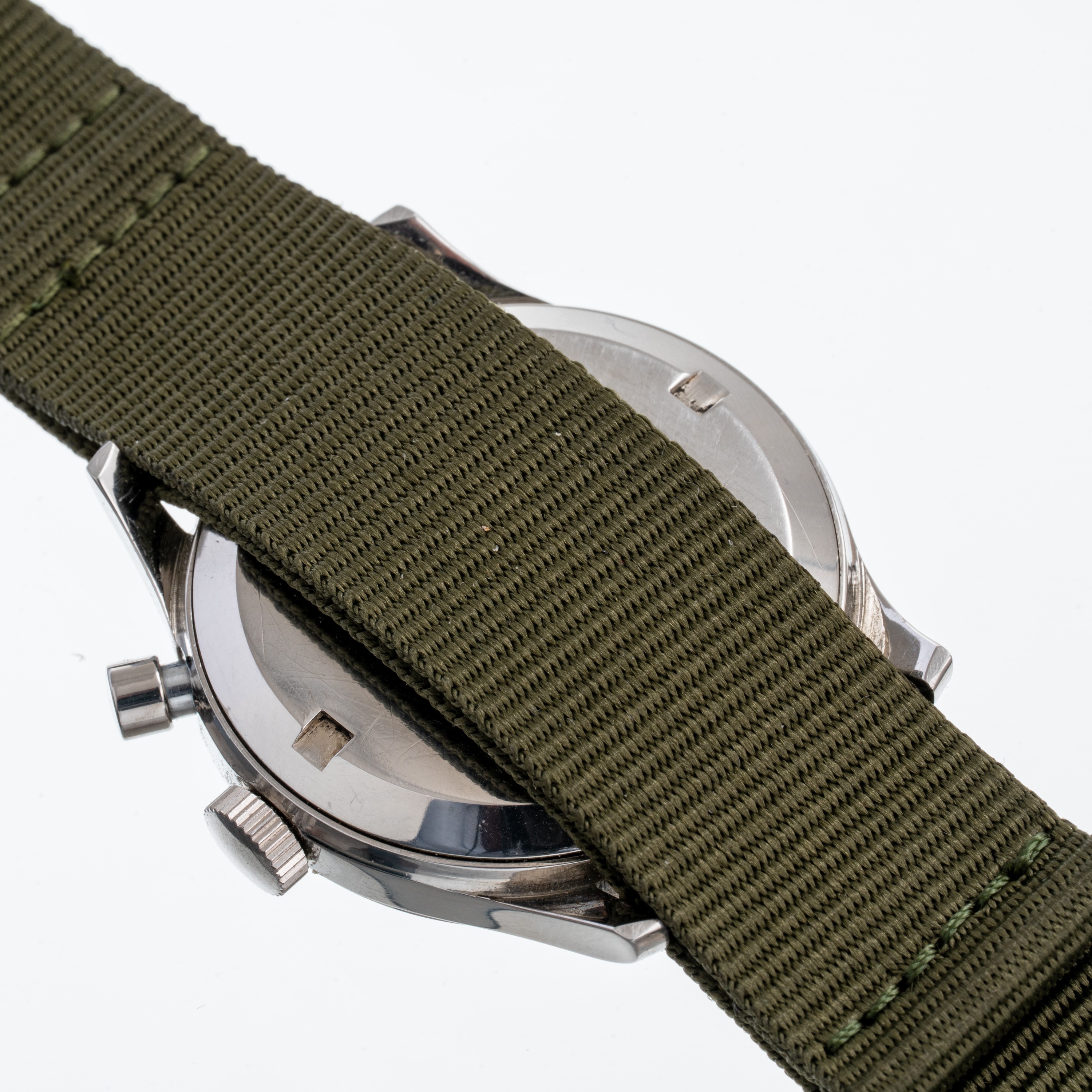 Omega - Cronografo militare canadese, cronografo monopulsante in acciaio con calibro 2221