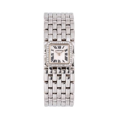 Lady Panthere Ruban 2422, orologio solo tempo al quarzo in oro bianco 18kt con quadrante in madre...