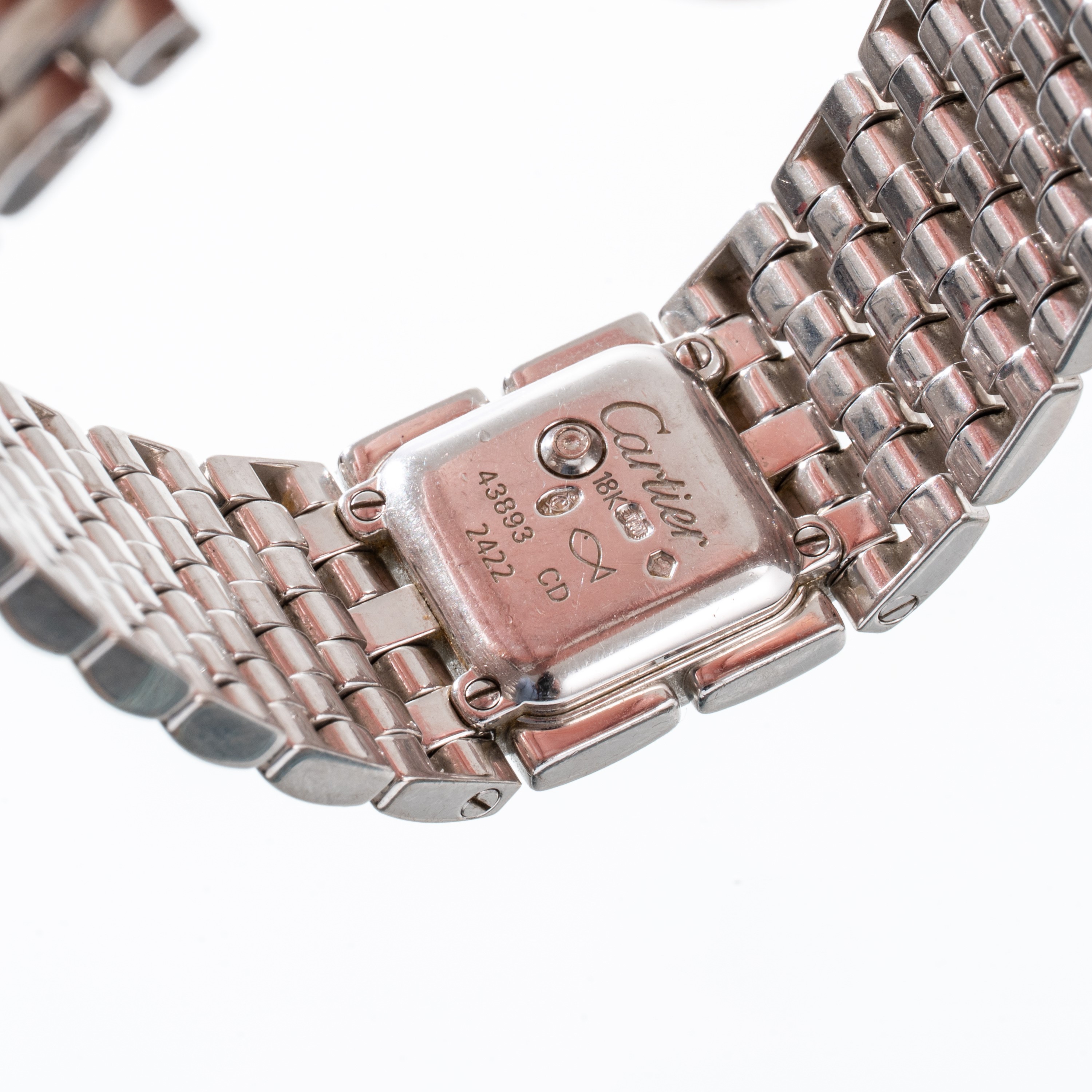 Cartier - Lady Panthere Ruban 2422, orologio solo tempo al quarzo in oro bianco 18kt con quadrant...