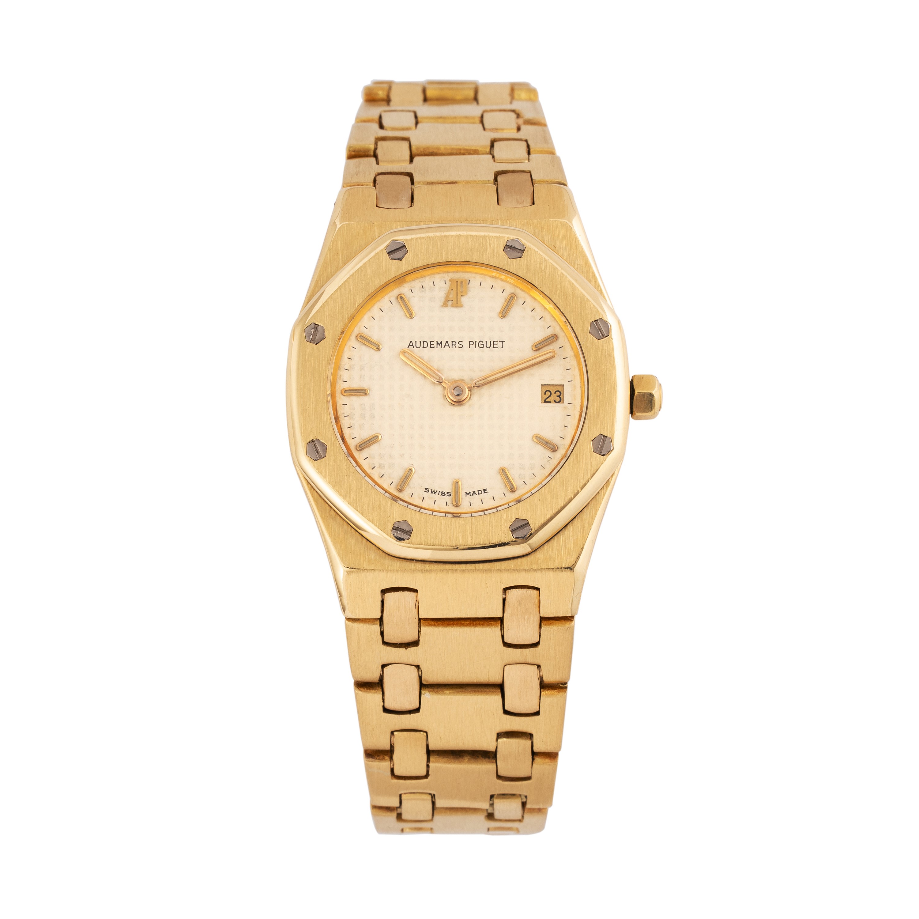 Audemars Piguet - Royal Oak Lady Quartz Orologio Solo Tempo al Quarzo in Oro Giallo 18kt con Quad...