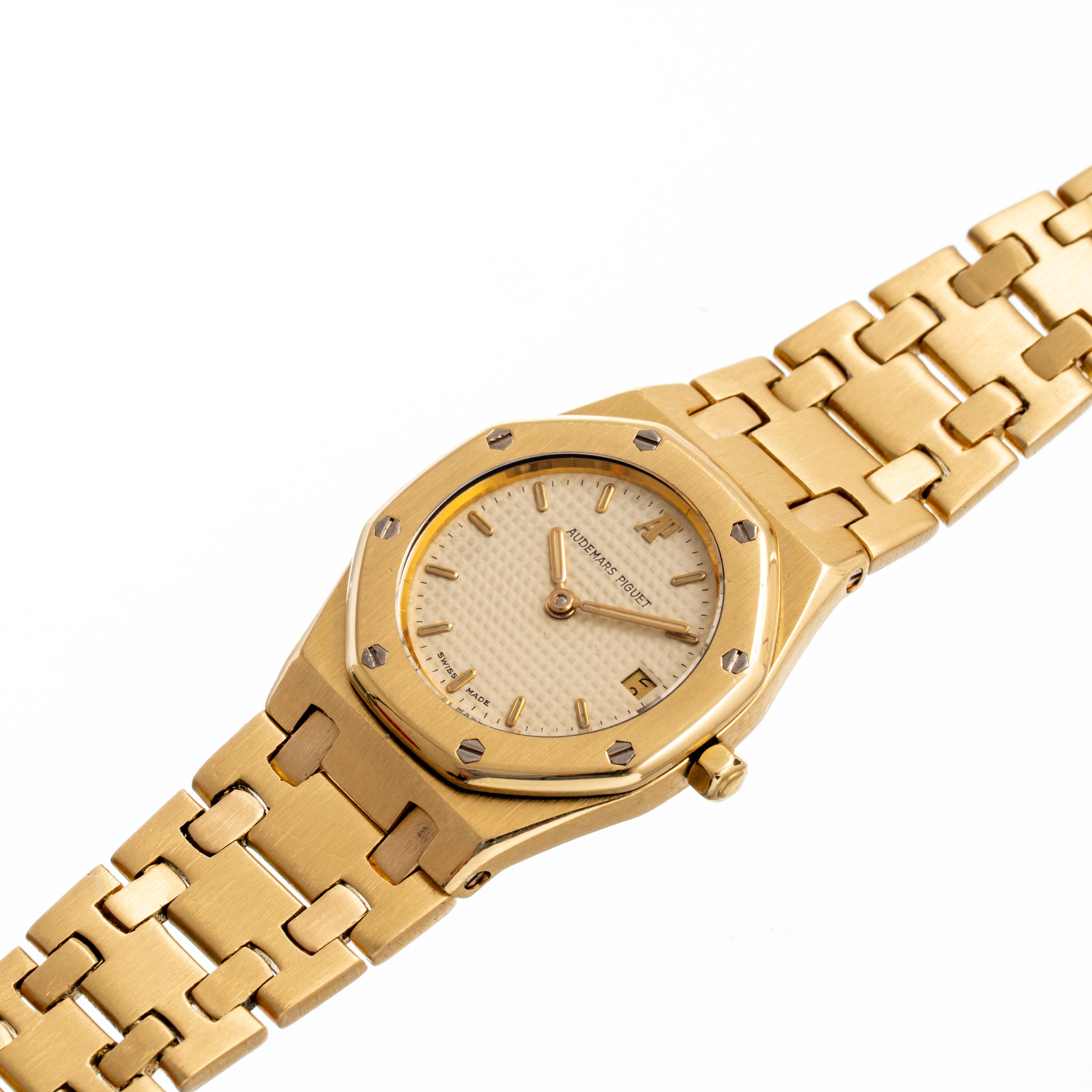 Audemars Piguet - Royal Oak Lady Quartz Orologio Solo Tempo al Quarzo in Oro Giallo 18kt con Quad...