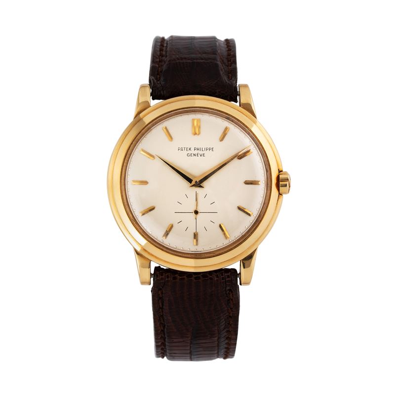 Patek Philippe - Calatrava 2552, orologio da polso in oro giallo 18 kt con piccoli secondi e cari...