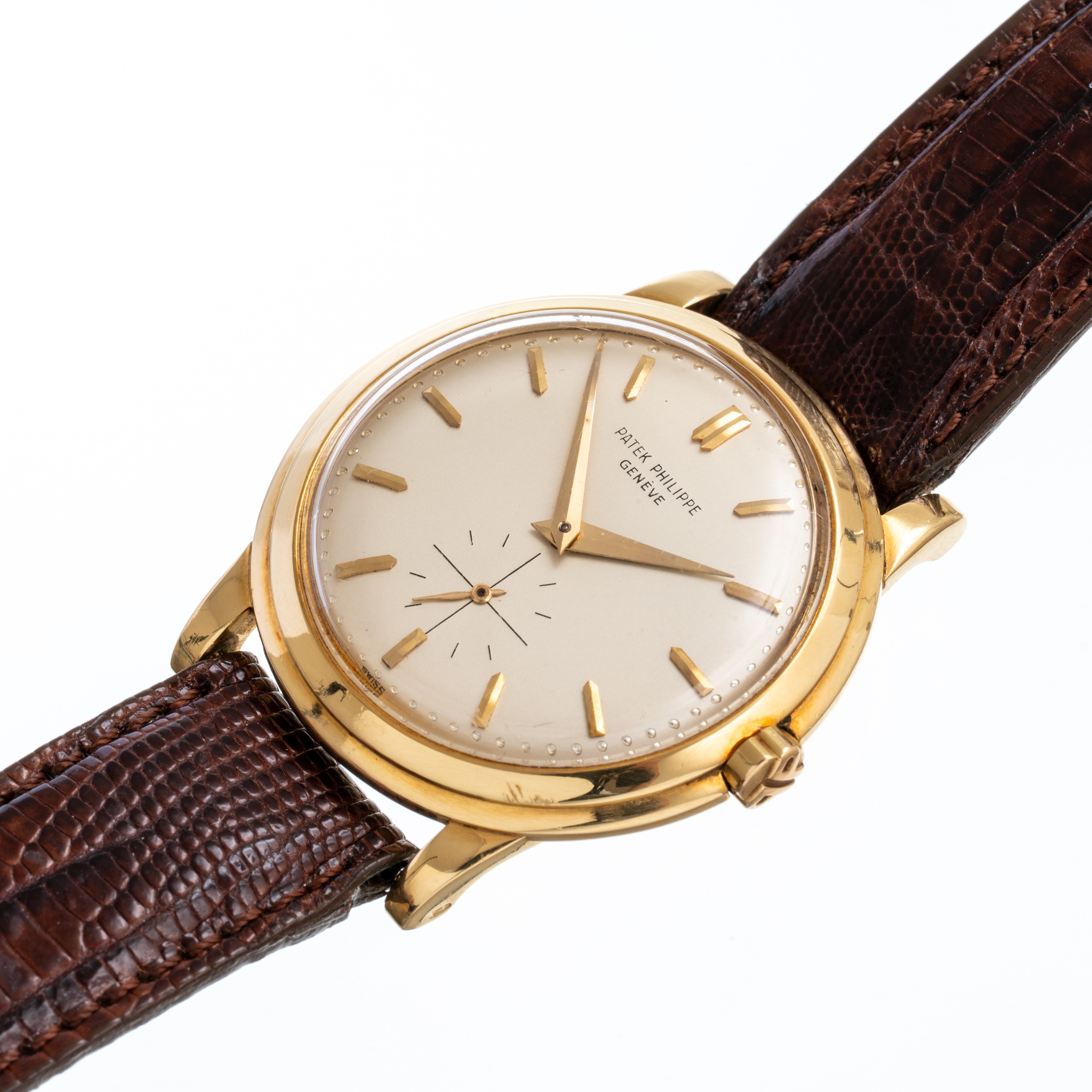 Patek Philippe - Calatrava 2552, orologio da polso in oro giallo 18 kt con piccoli secondi e cari...