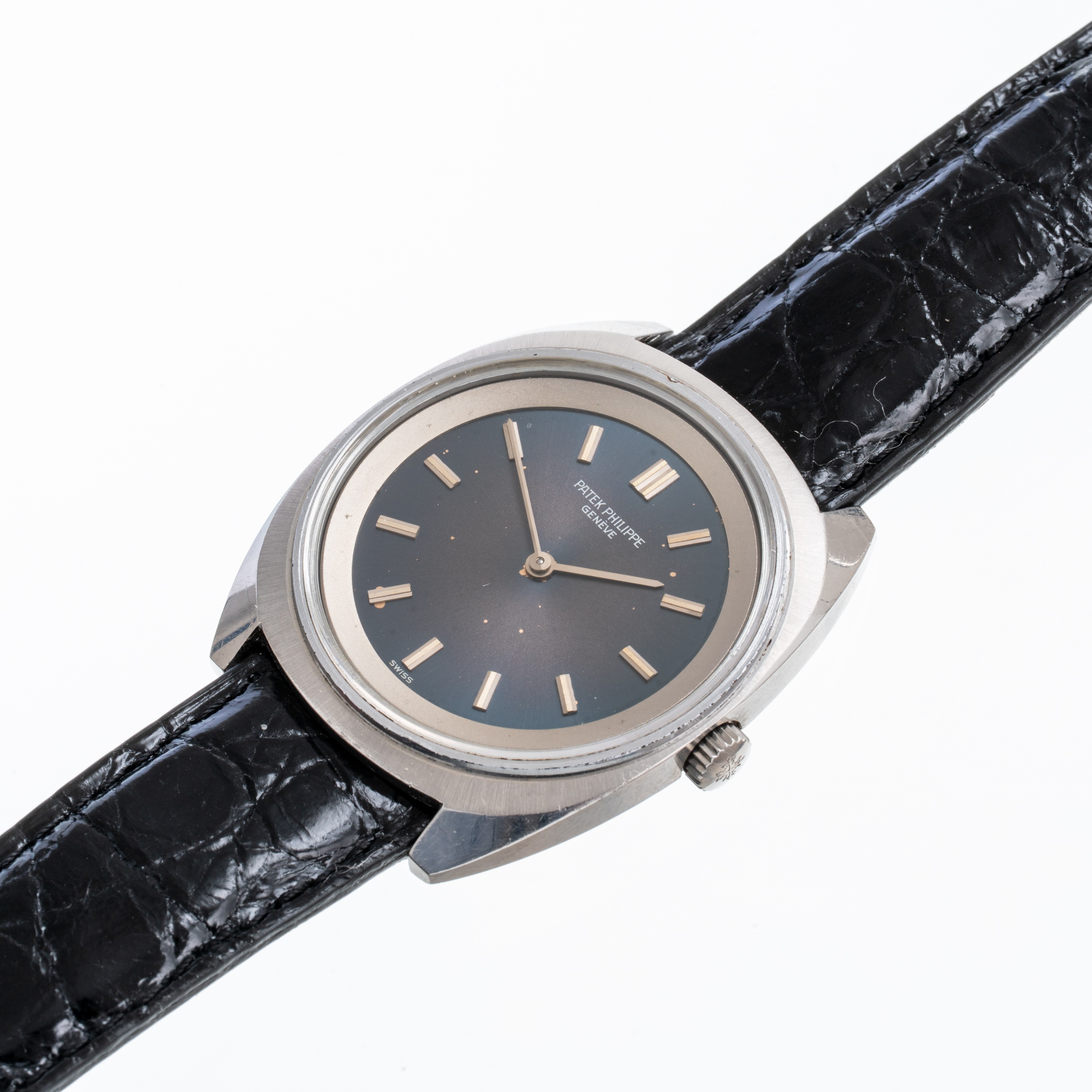 Patek Philippe - Calatrava, orologio da polso solo tempo a carica manuale in acciaio con quadrant...