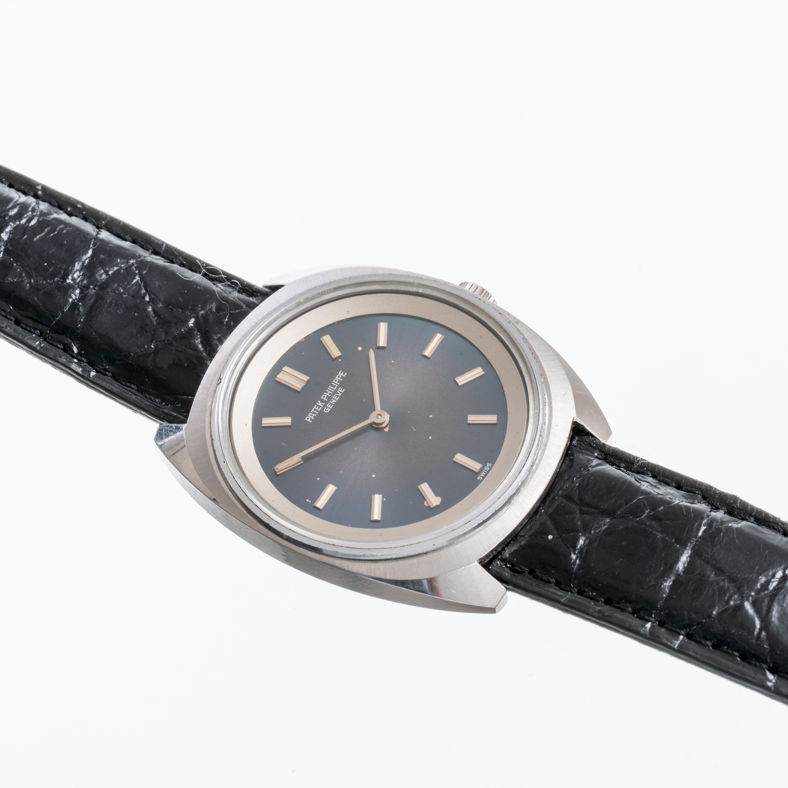 Patek Philippe - Calatrava, orologio da polso solo tempo a carica manuale in acciaio con quadrant...