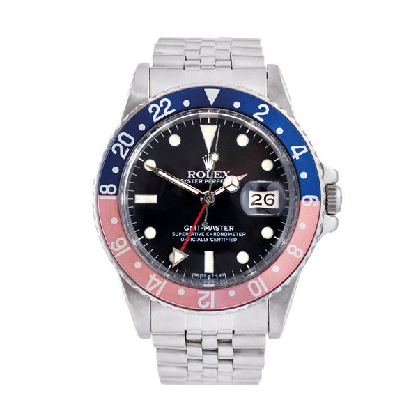 ROLEX - ROLEX - GMT MASTER OROLOGIO GMT IN ACCIAIO A CARICA AUTOMATICA CON QUADRANTE NERO GHIERA BICOLORE E BRACCIALE JUBILEE