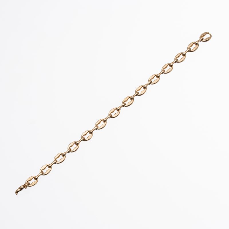 Bracciale in oro giallo 18 kt con marchio "Cartier Paris" e numero di serie 120163