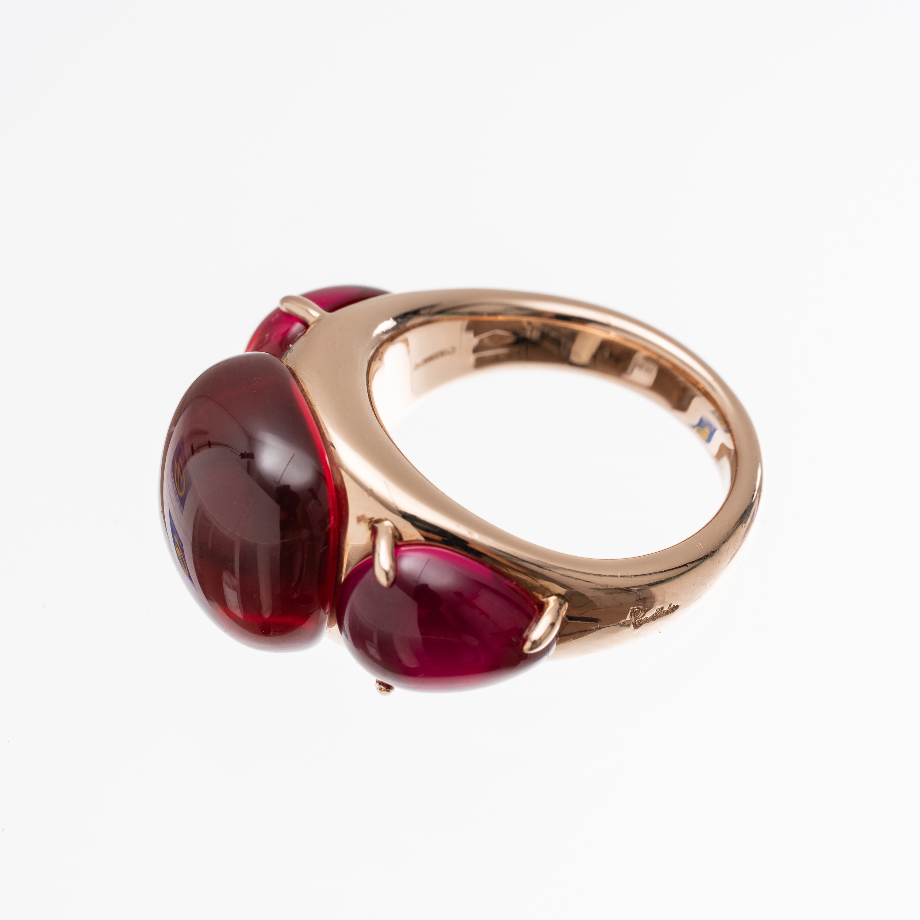 Pomellato - Parure “Rouge Passion” in oro rosa 9 kt con pietre rosse