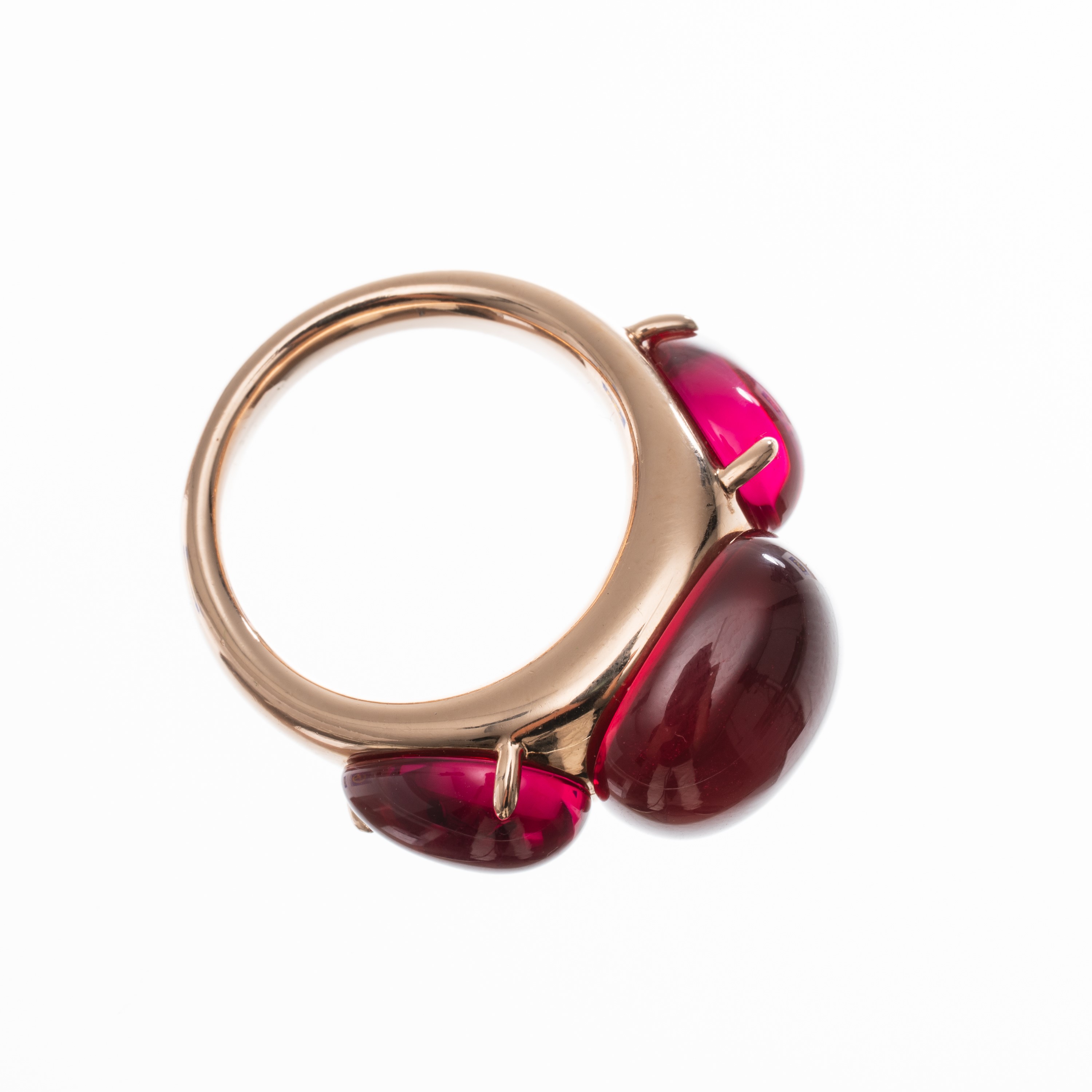 Pomellato - Parure “Rouge Passion” in oro rosa 9 kt con pietre rosse