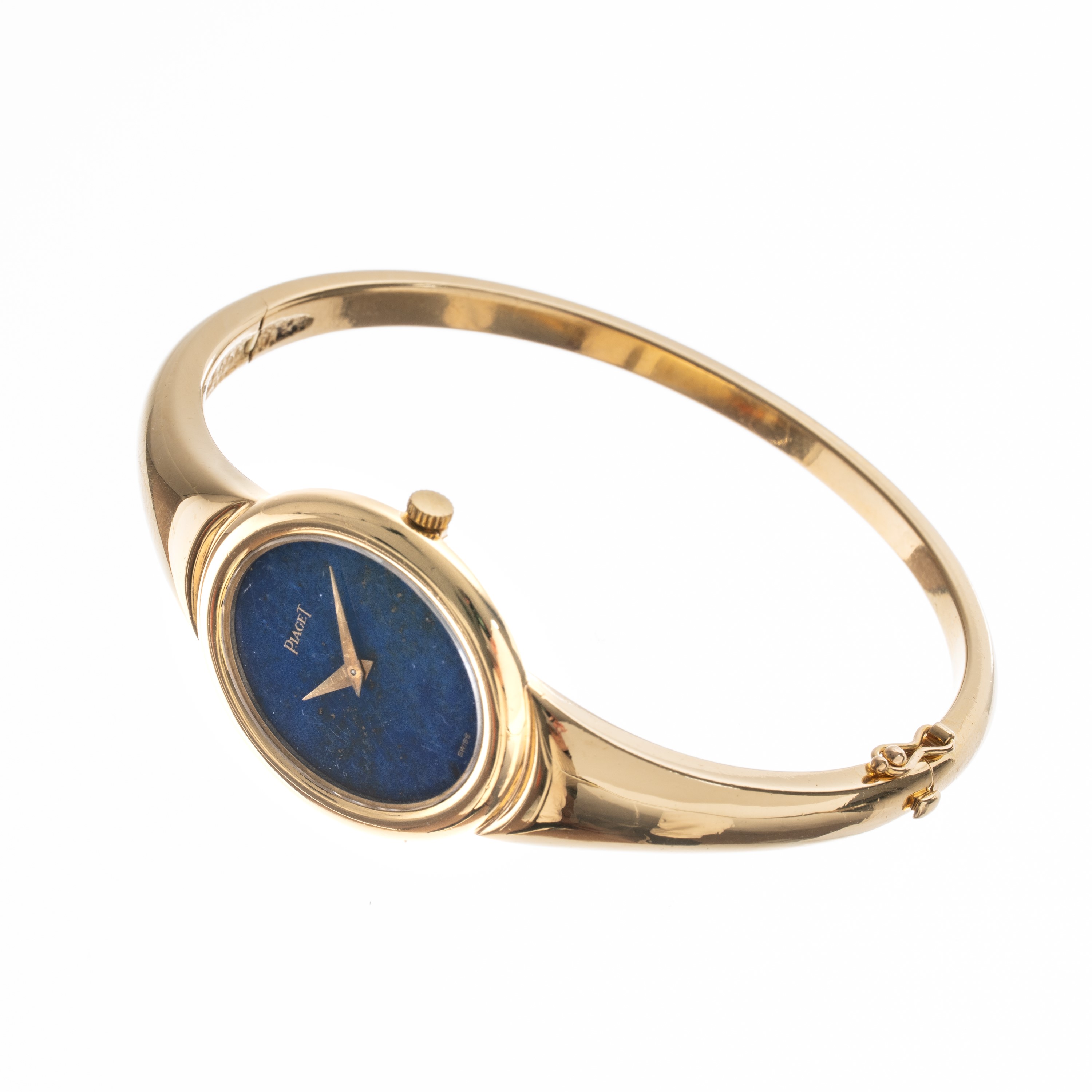 Piaget - Orologio solo tempo a carica manuale in oro giallo 18 kt con quadrante in lapislazzuli