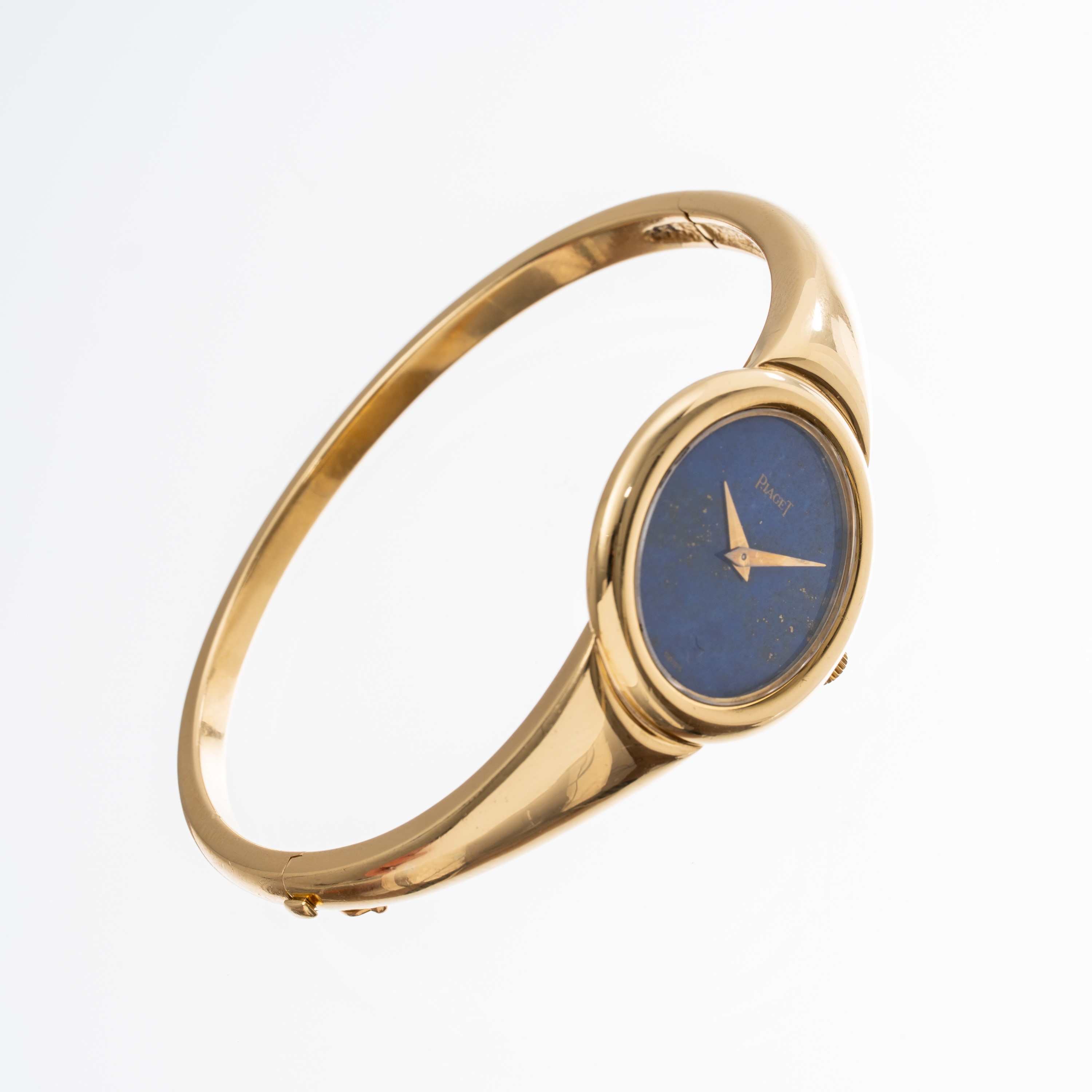 Piaget - Orologio solo tempo a carica manuale in oro giallo 18 kt con quadrante in lapislazzuli