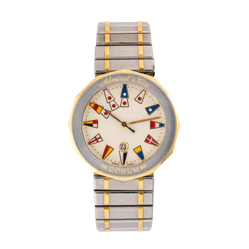 Corum - Admiral Cup 3981021V52, orologio solo tempo al quarzo in acciaio