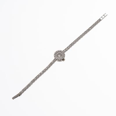Cocktail, orologio da polso solo tempo in oro bianco 18kt con brillanti e bracciale integrato
