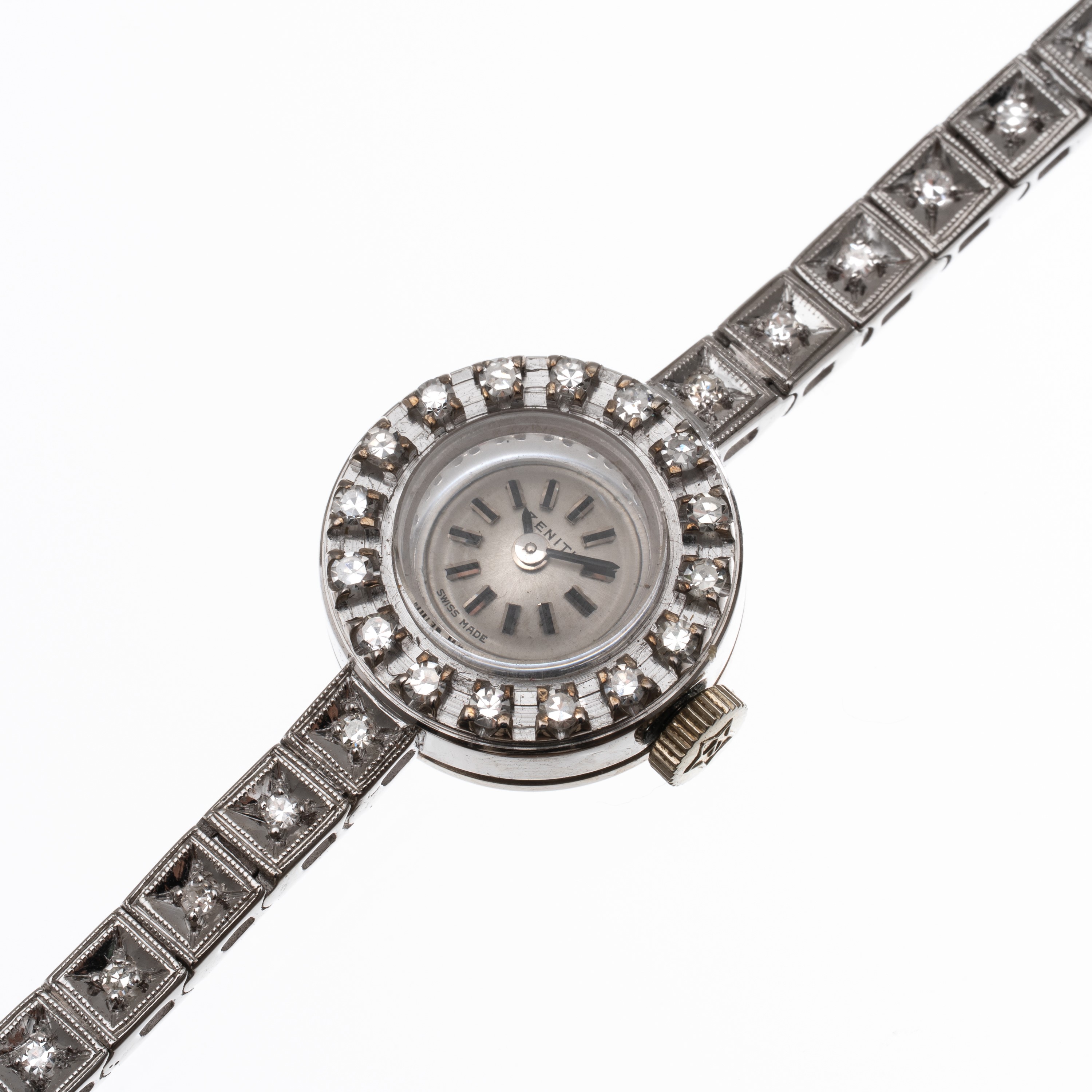 Zenith - Cocktail, orologio da polso solo tempo in oro bianco 18kt con brillanti e bracciale inte...