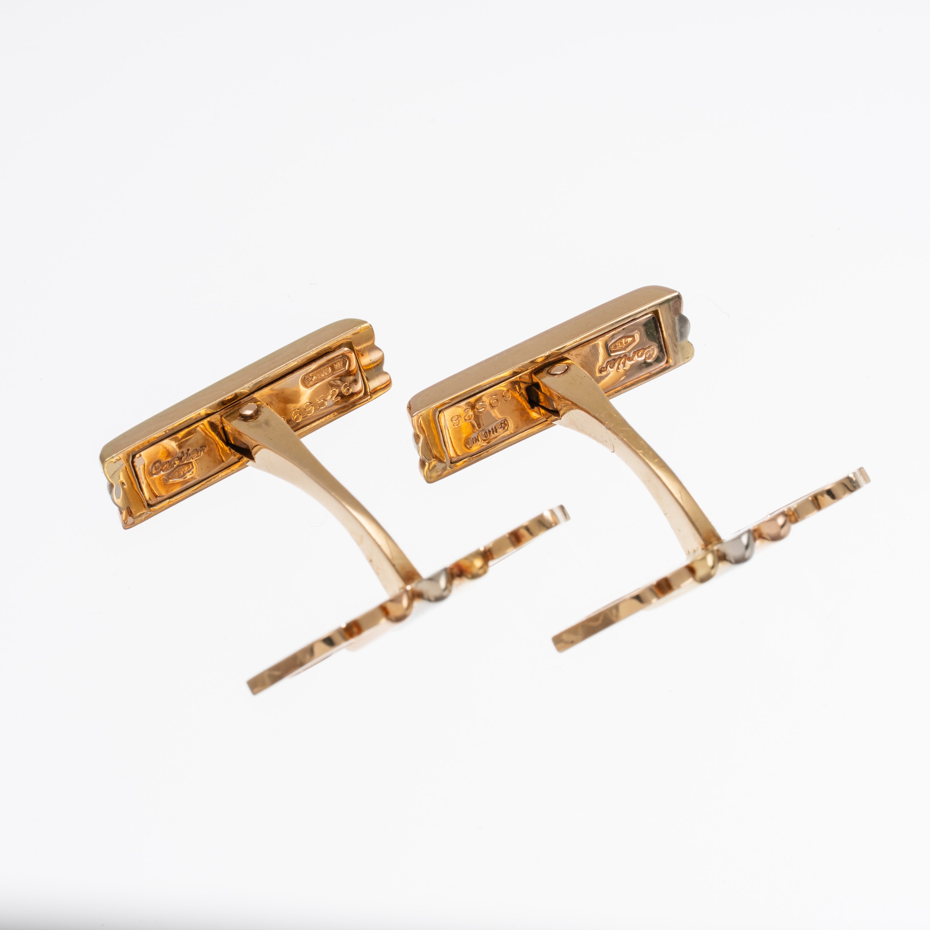 Cartier - Gemelli in oro giallo 18 kt a tre colori