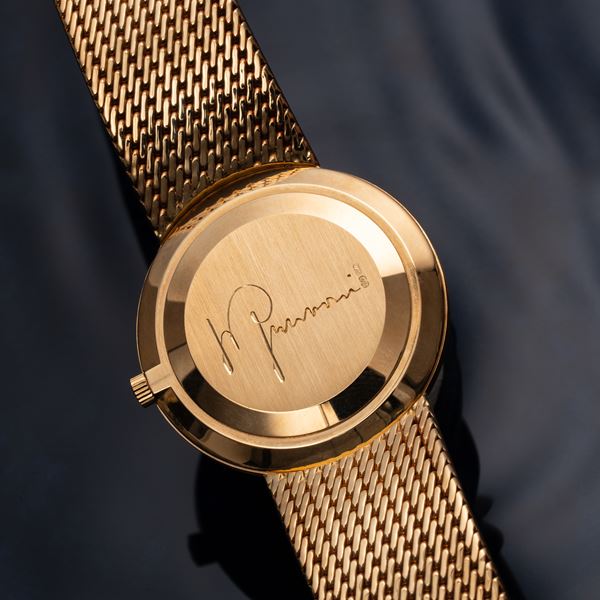 PATEK PHILIPPE - PATEK PHILIPPE - CALATRAVA OROLOGIO SOLO TEMPO A CARICA MANUALE IN ORO GIALLO 18KT CON BRACCIALE INTEGRATO IN ORO GIALLO 18KT COMMISSIONATO DA SILVIO BERLUSCONI PER DIRIGENTI FININVEST