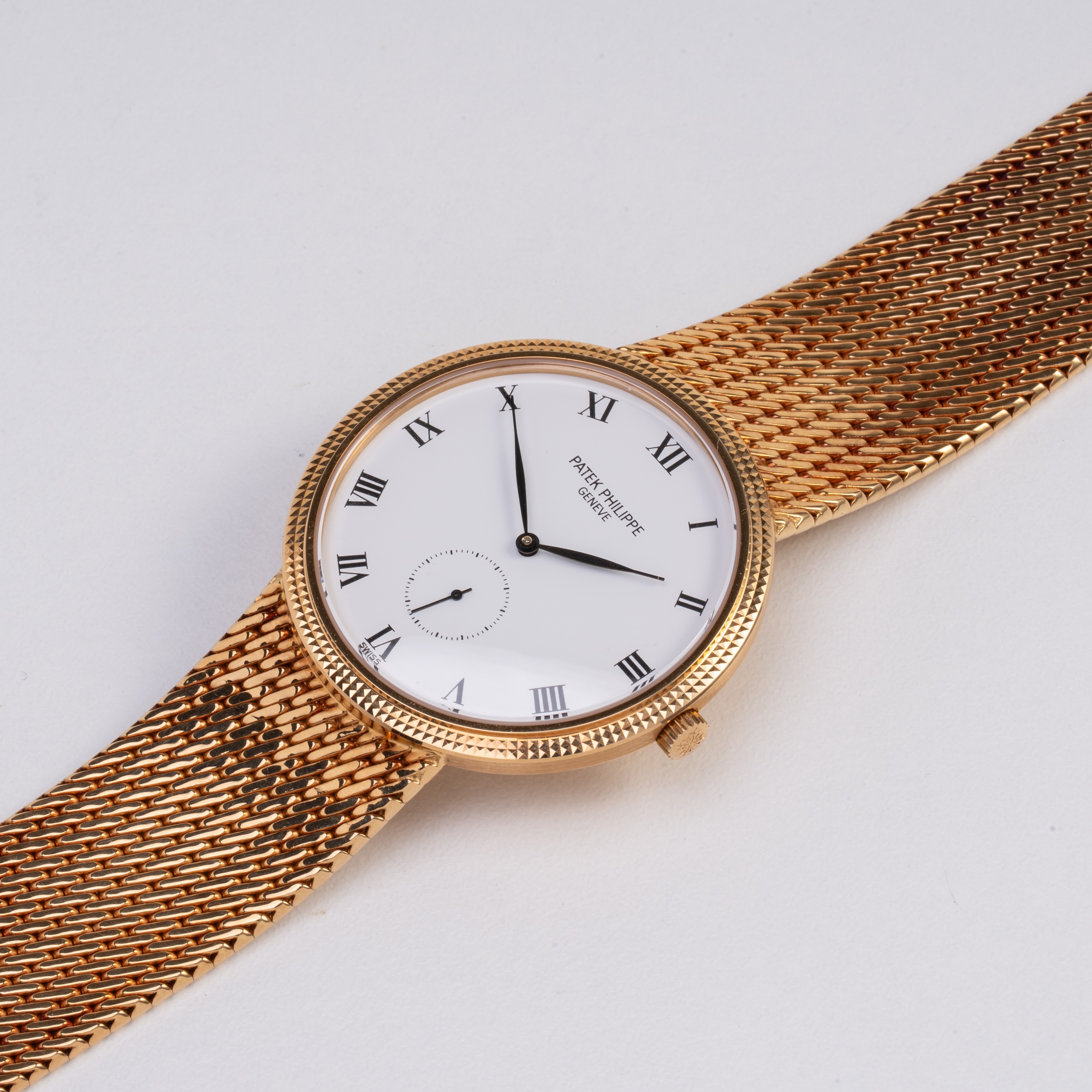 Patek Philippe - Calatrava - Orologio a carica manuale in oro giallo 18kt con bracciale integrato