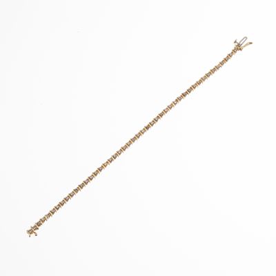 Bracciale tennis in oro giallo 18 kt con diamanti taglio brillante