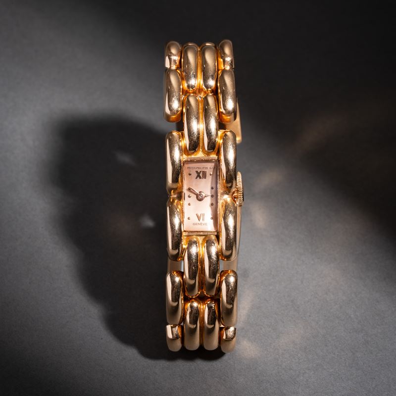 Patek Philippe - Orologio da polso in oro rosa 18 kt a carica manuale ref. 1623 (quadrante rosa)