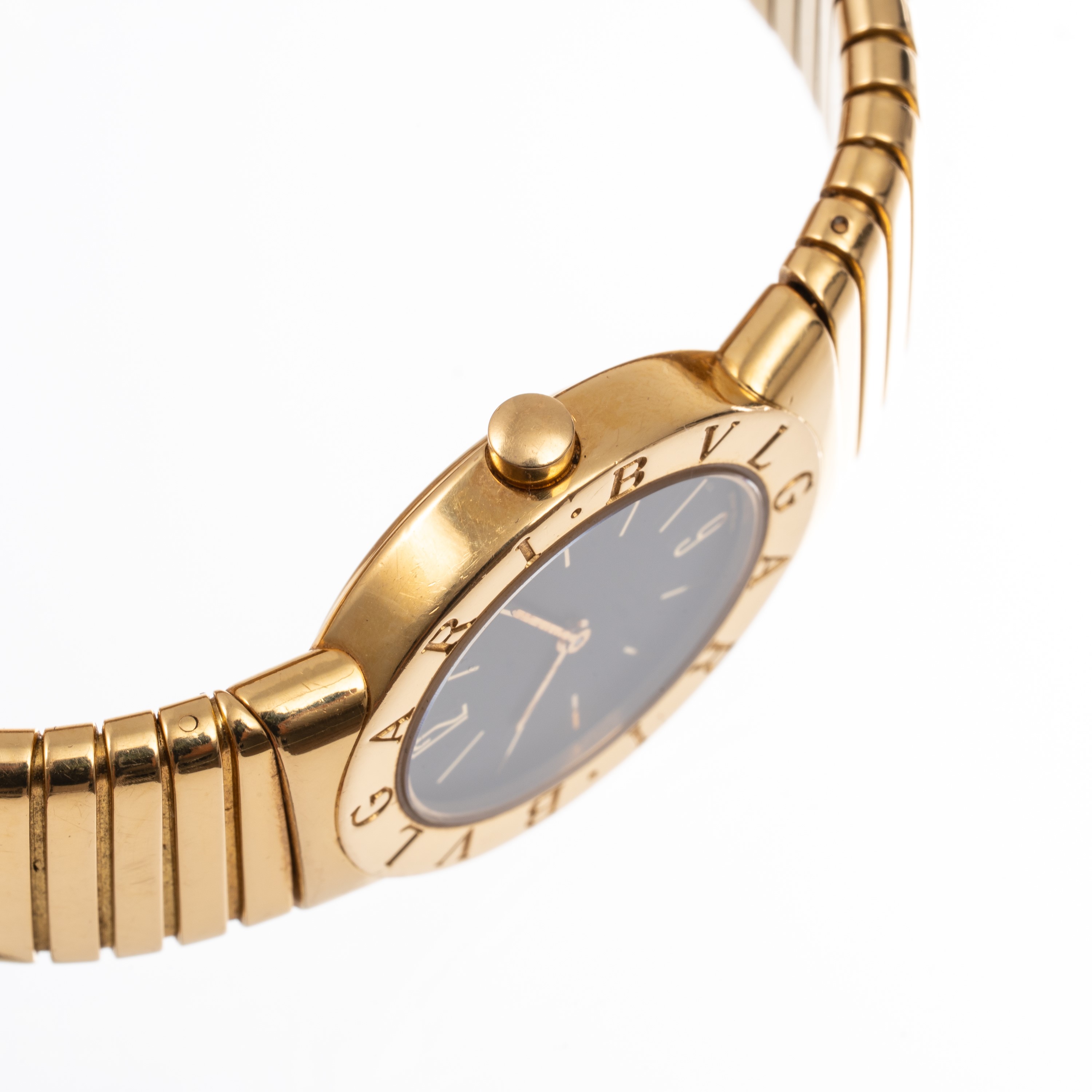 Bulgari - Tubogas BB262T, orologio solo tempo al quarzo in oro giallo 18 kt