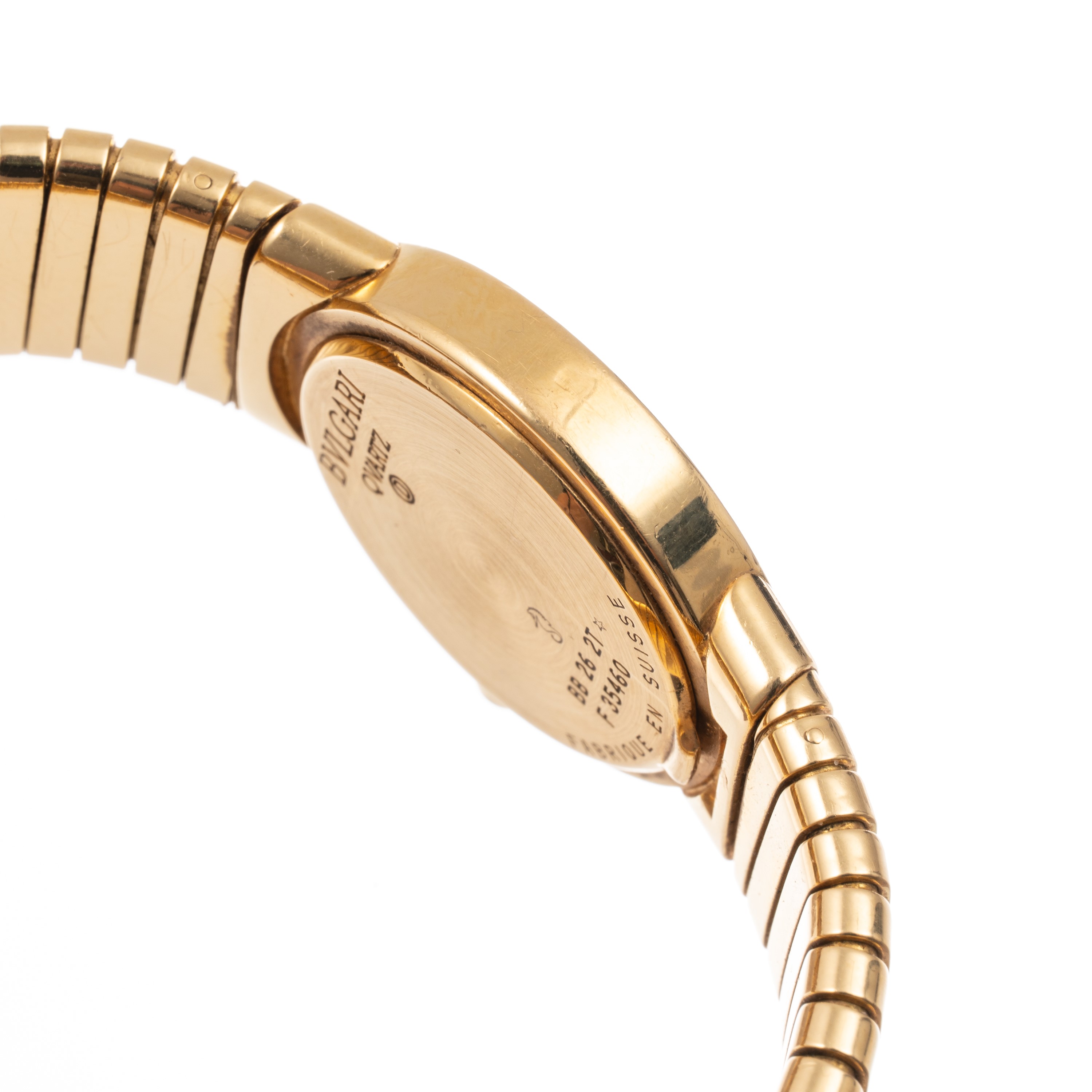 Bulgari - Tubogas BB262T, orologio solo tempo al quarzo in oro giallo 18 kt