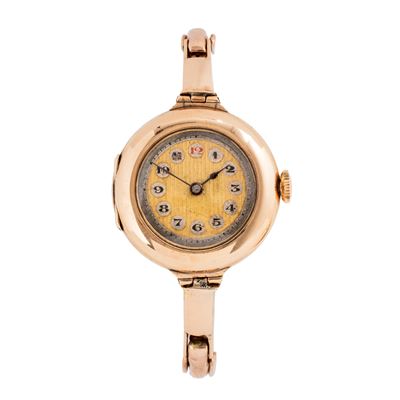 Orologio Solo Tempo in oro rosa 9ct con bracciale elastico