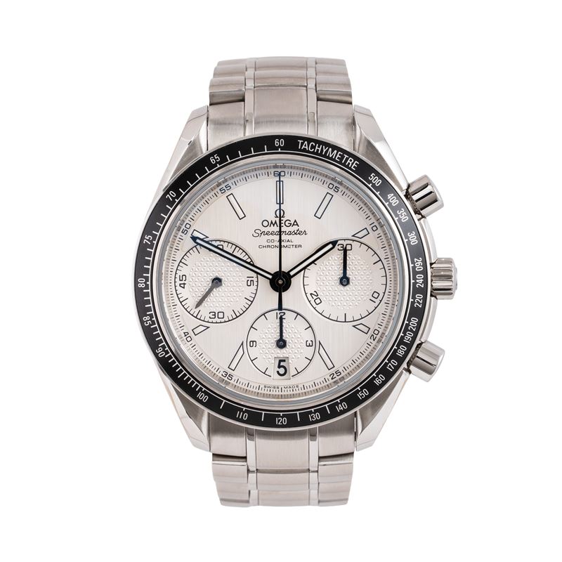 Omega - Speedmaster Racing Co-Axial, cronografo automatico in acciaio con quadrante bianco e data...