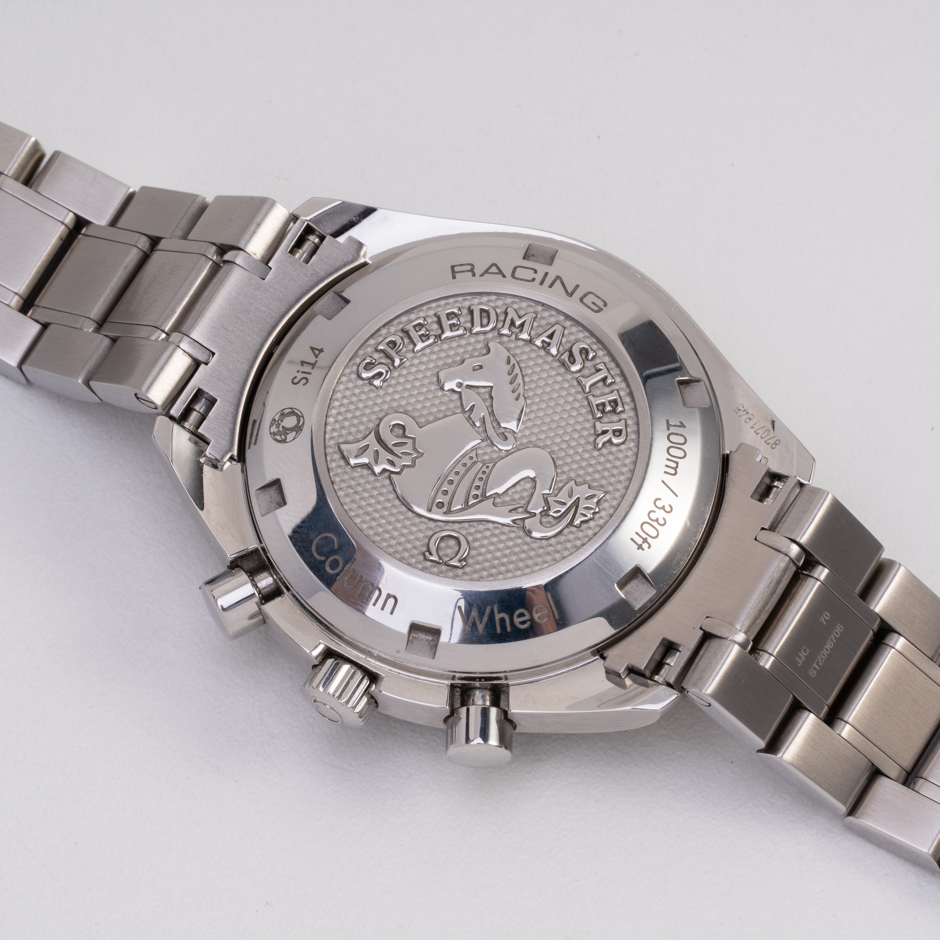 Omega - Speedmaster Racing Co-Axial, cronografo automatico in acciaio con quadrante bianco e data...