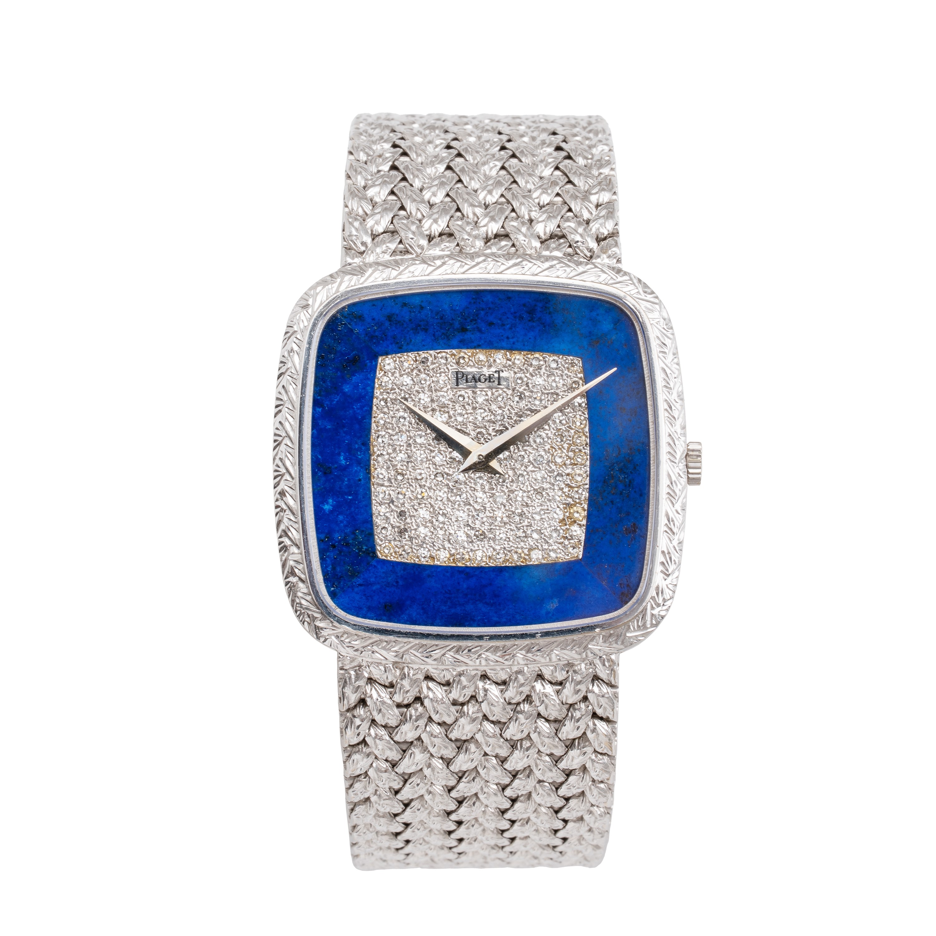 Piaget - Orologio solo tempo in oro bianco 18 kt con quadrante in lapislazzuli e diamanti (Ref. 9...