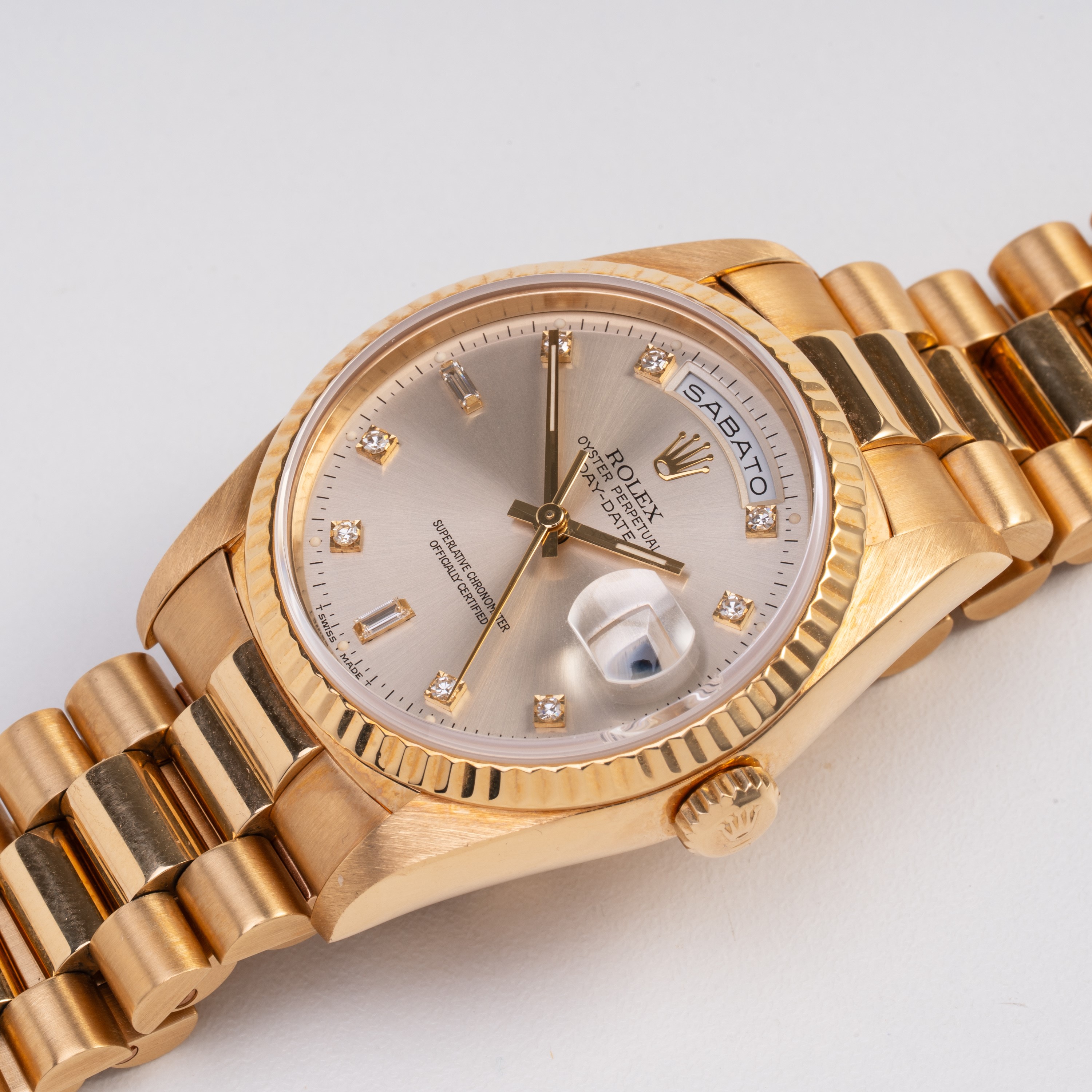 Rolex - Day-Date ref. 18238, 1991, orologio automatico in oro giallo 18 kt con bracciale “Preside...