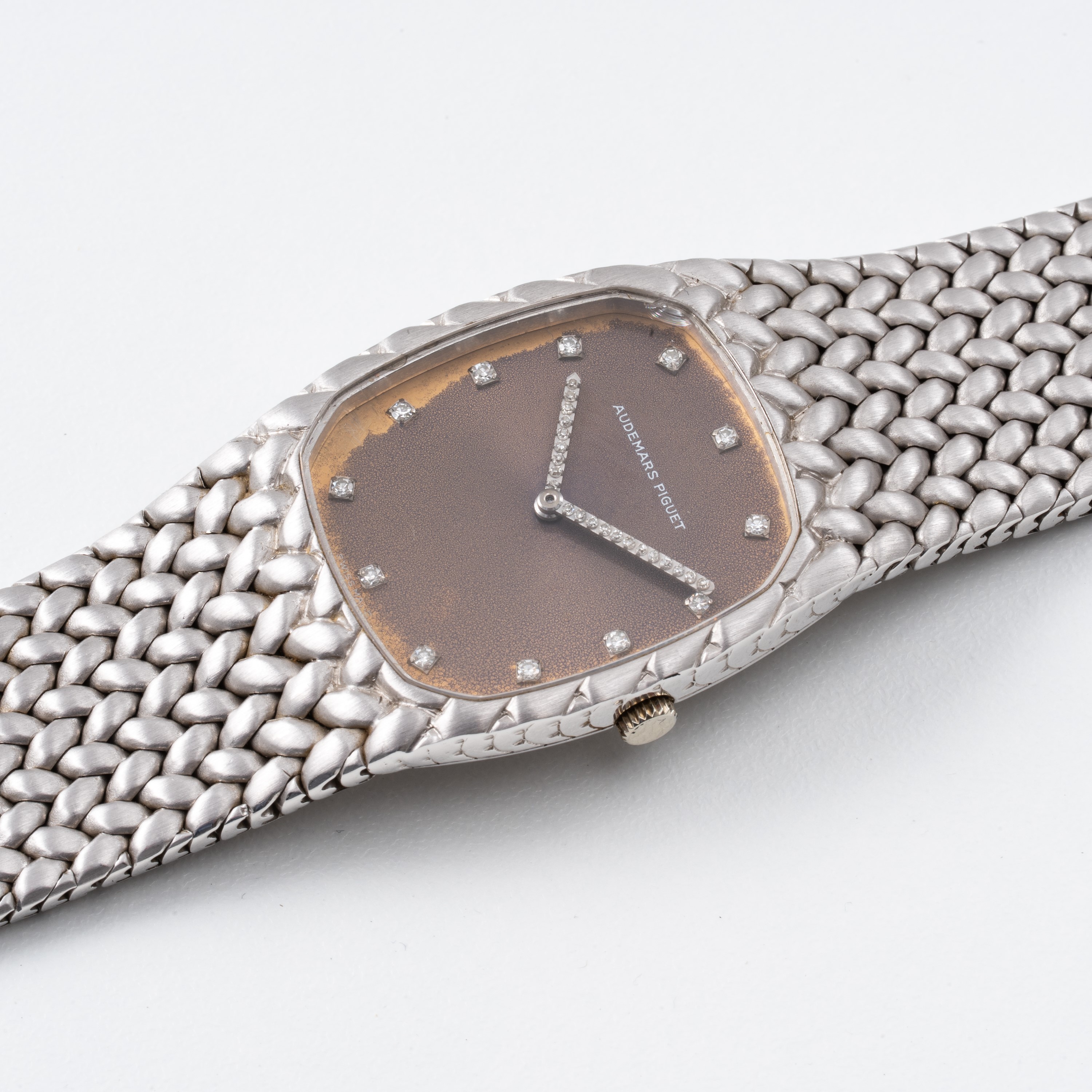 Audemars Piguet - Cobra, orologio da polso in oro bianco 18 kt con quadrante tropicale e diamanti