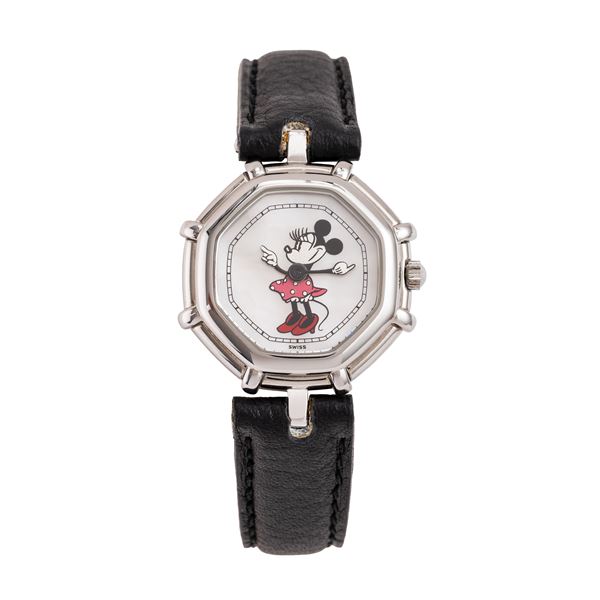 GERALD GENTA - GERALD GENTA - MINNIE OROLOGIO SOLO TEMPO AL QUARZO IN ACCIAIO CON QUADRANTE MINNIE IN MADREPERLA